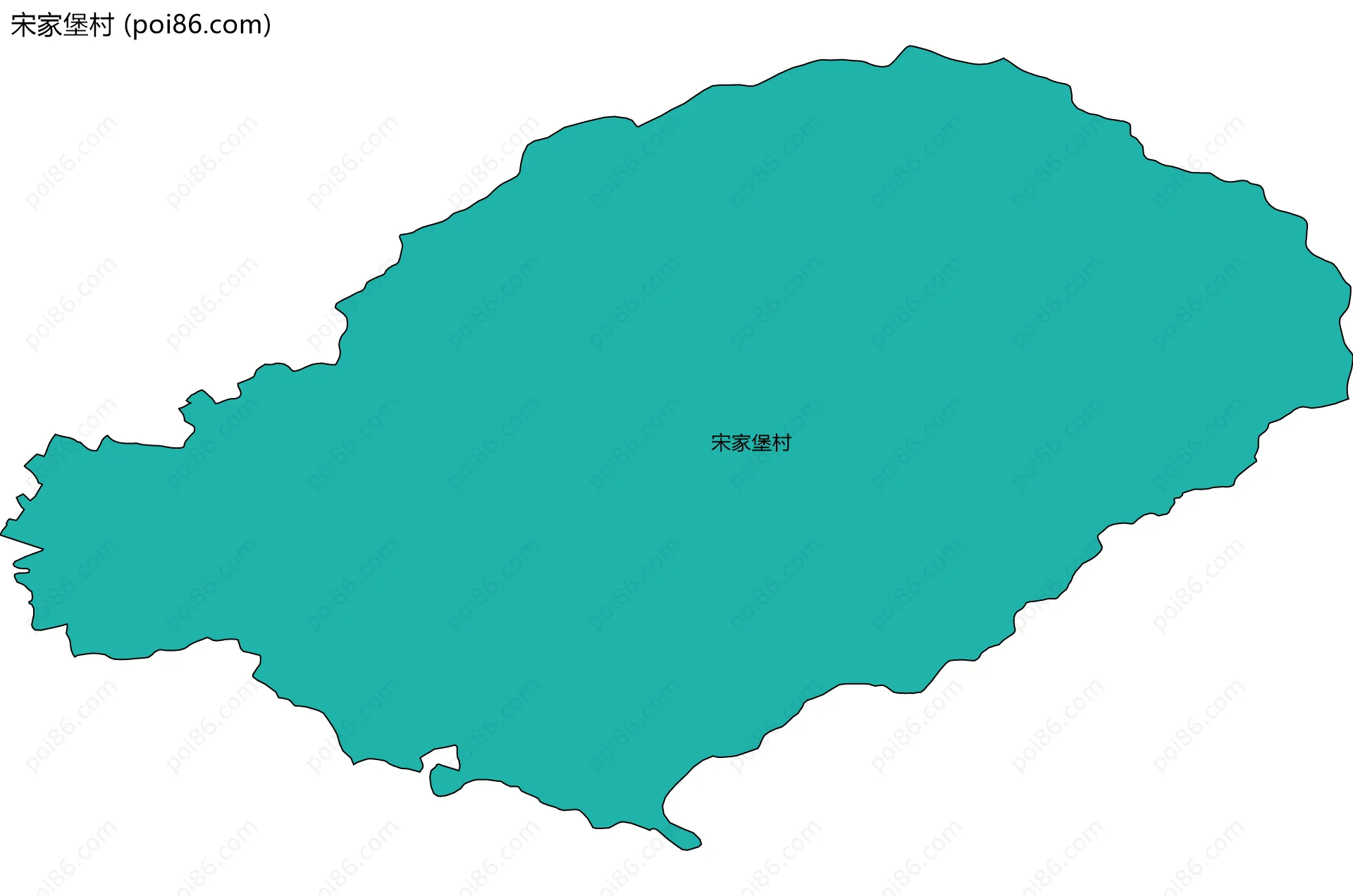 宋家堡村边界地图