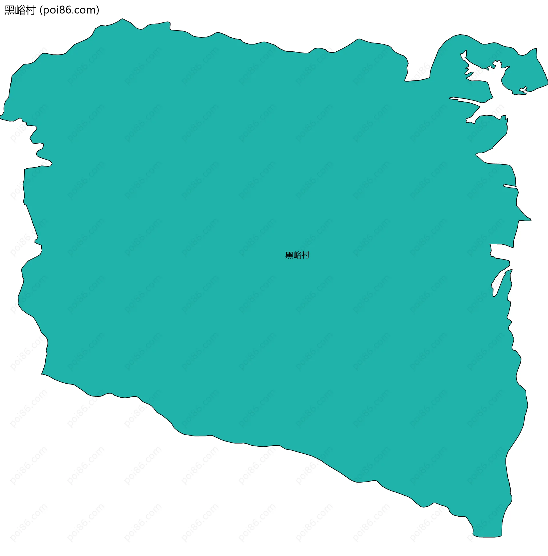 黑峪村边界地图