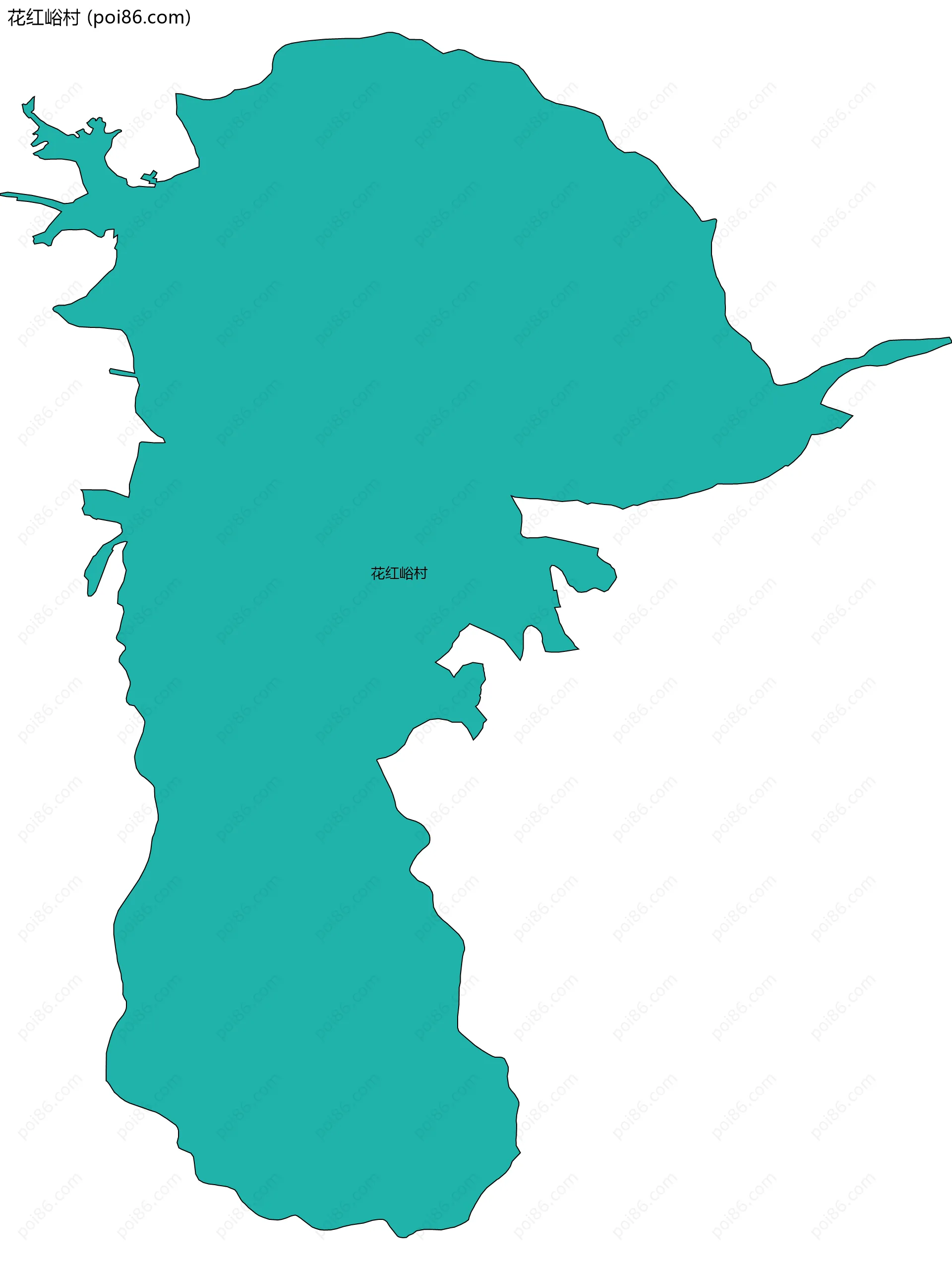 花红峪村边界地图