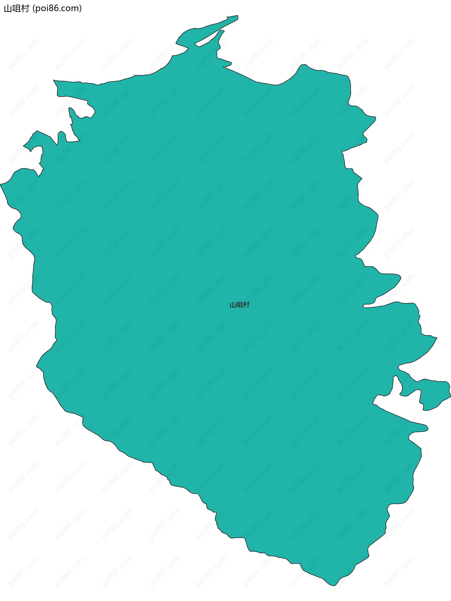 山咀村边界地图