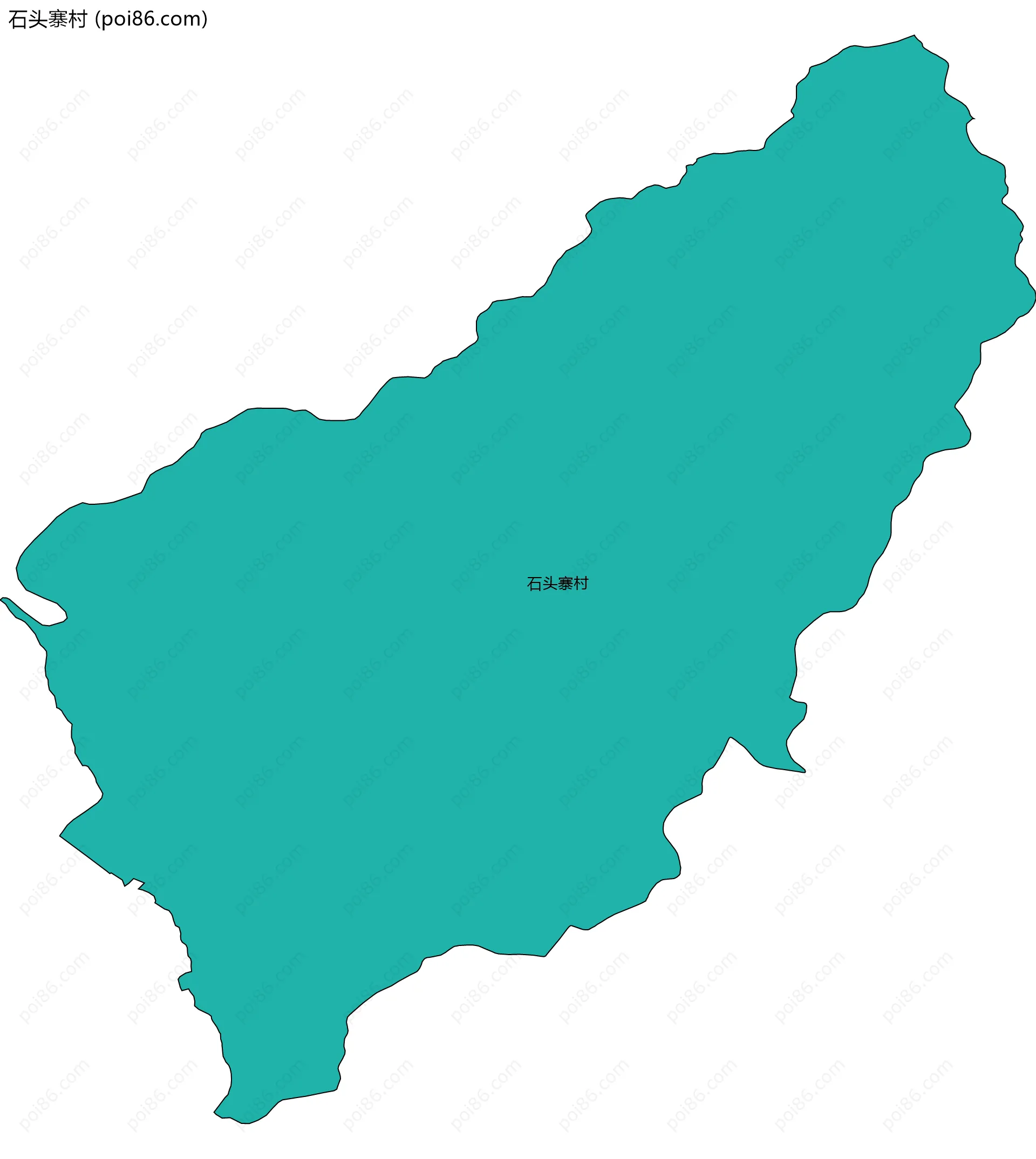 石头寨村边界地图