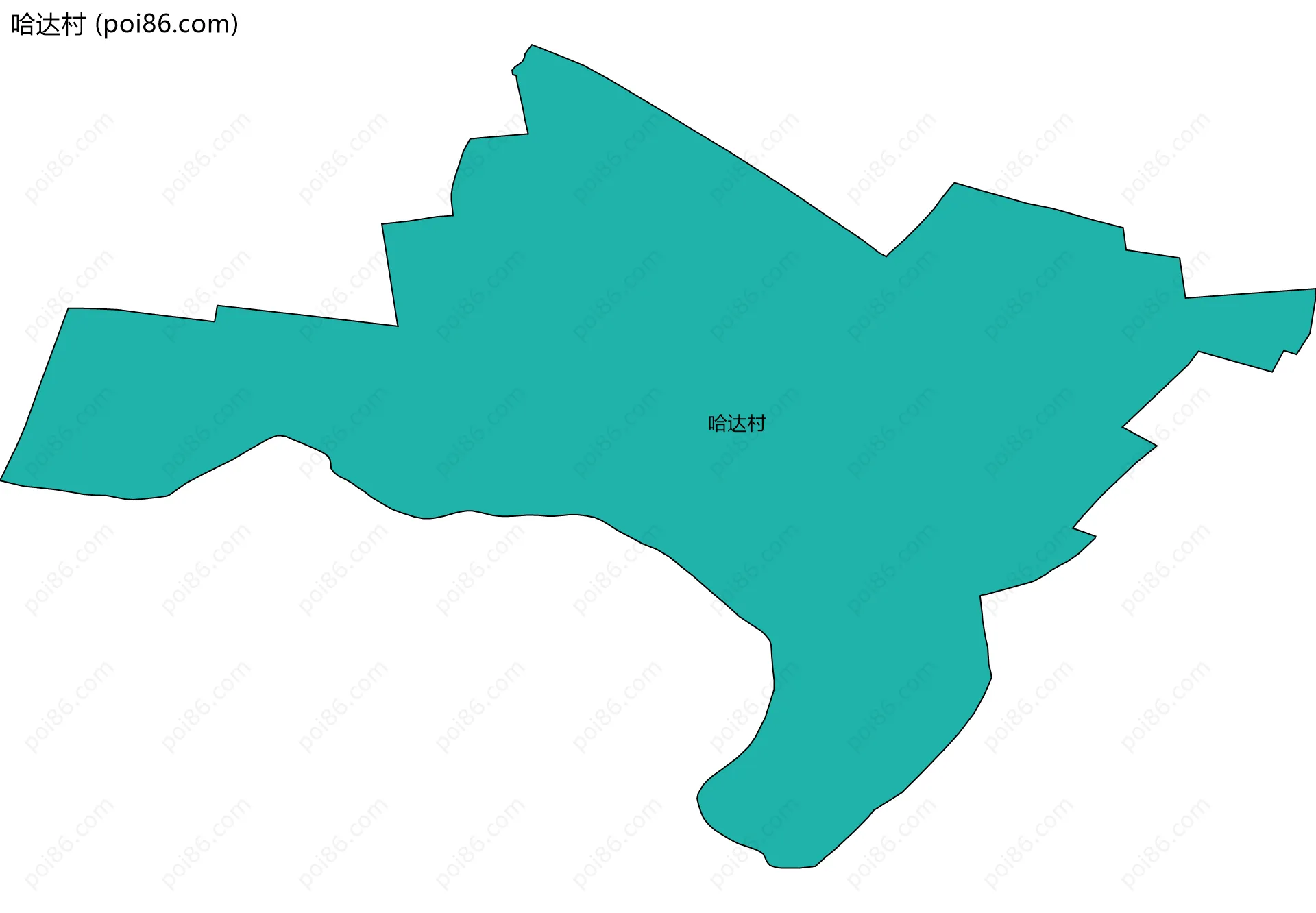 哈达村边界地图