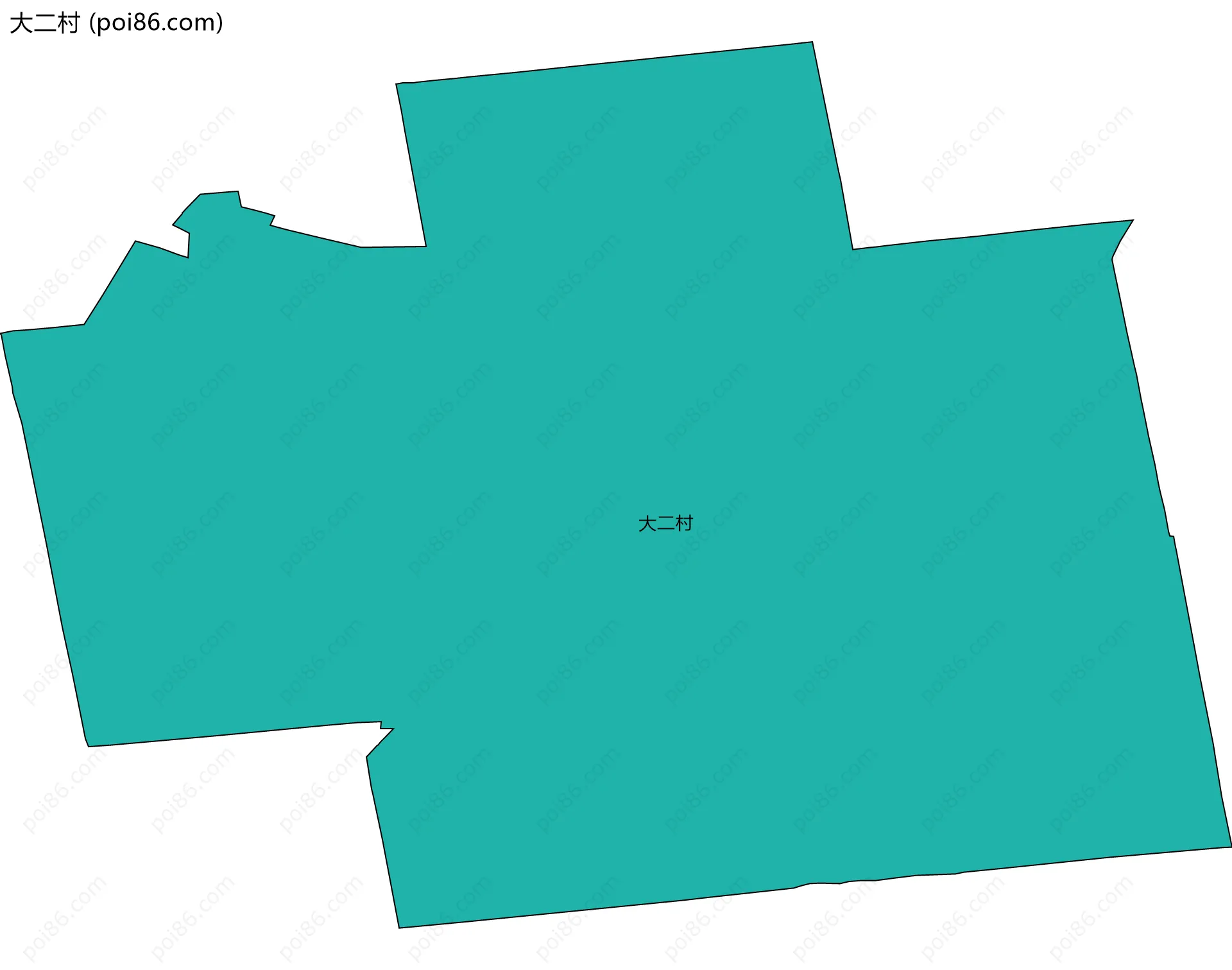 大二村边界地图