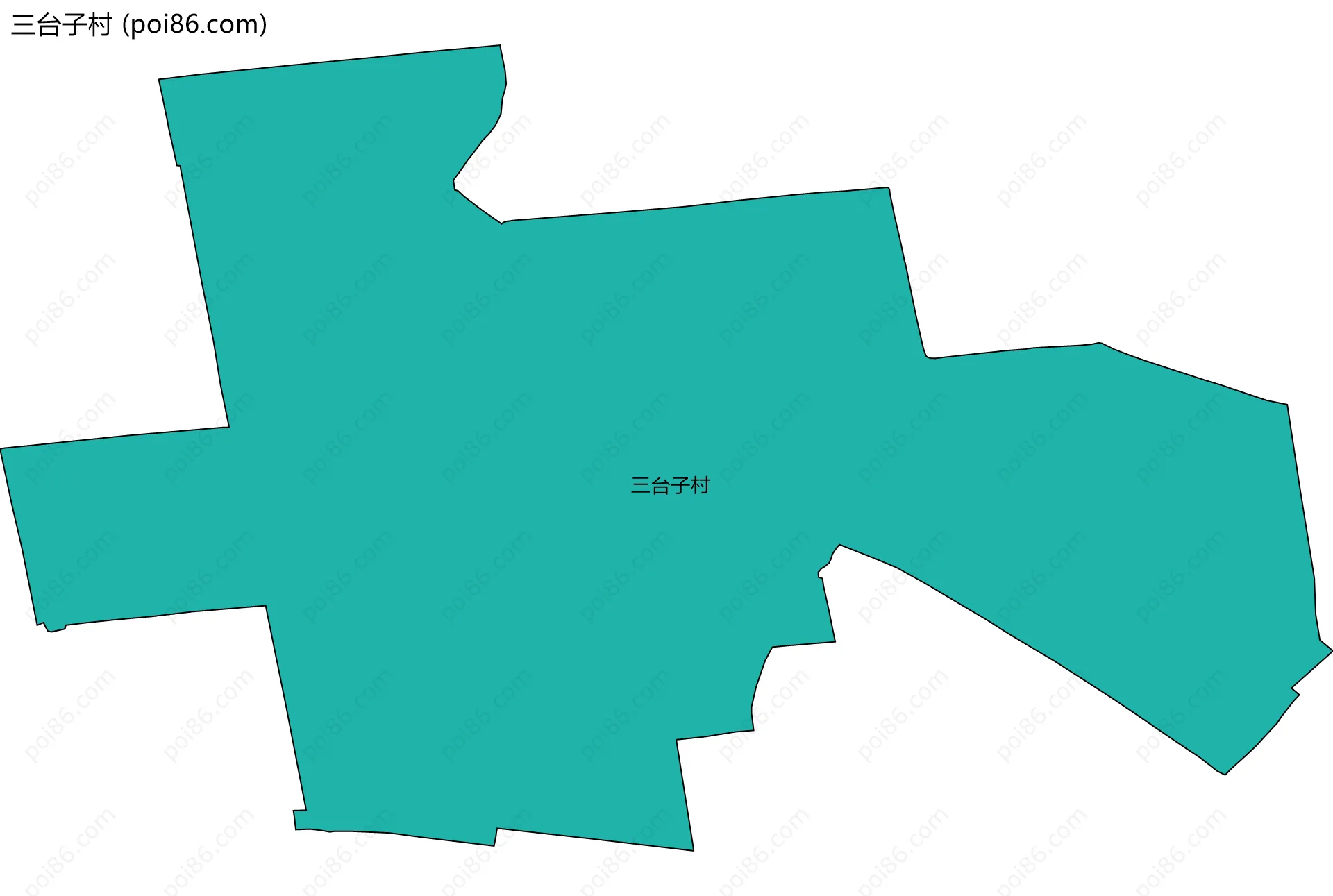 三台子村边界地图