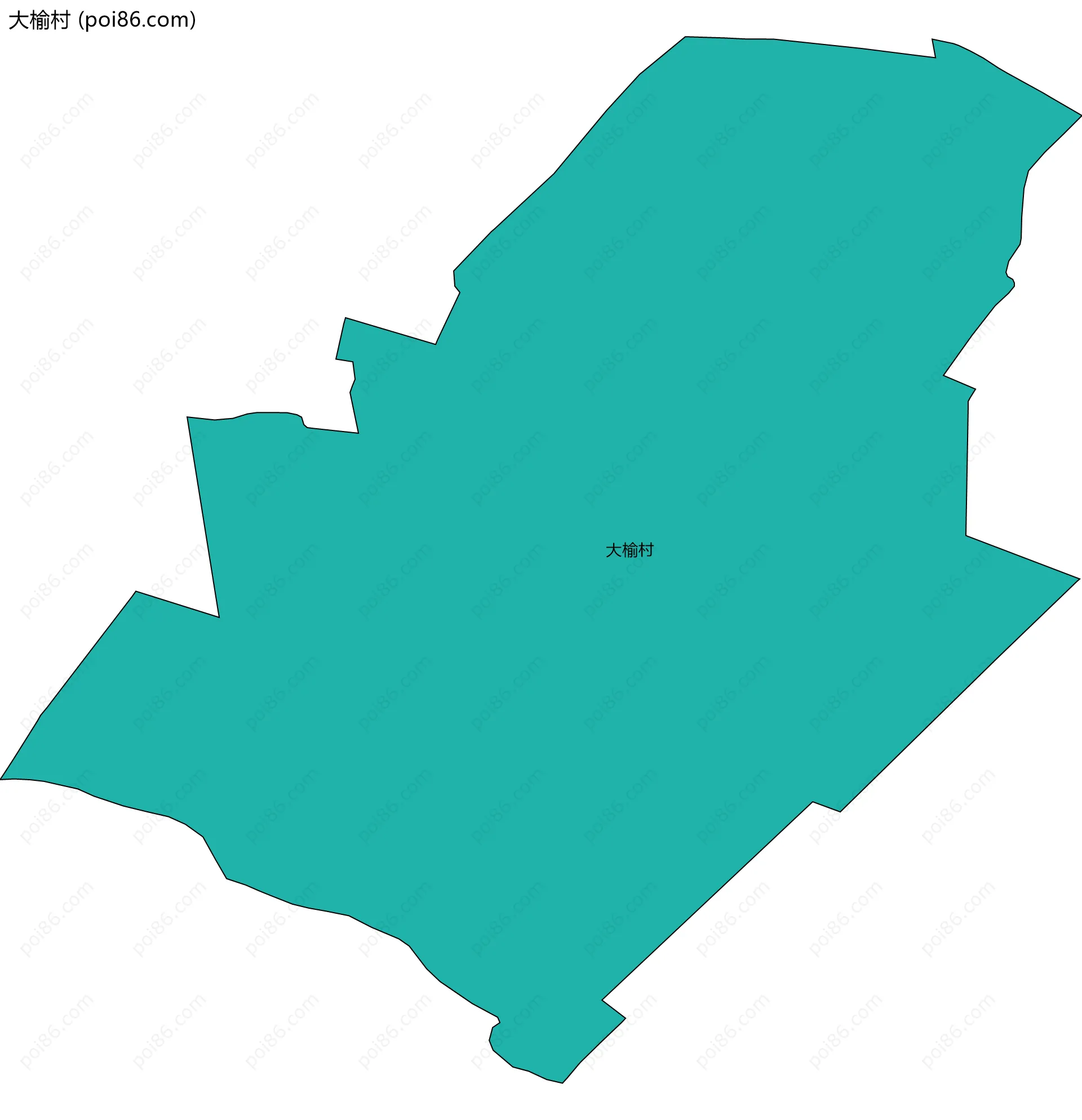 大榆村边界地图