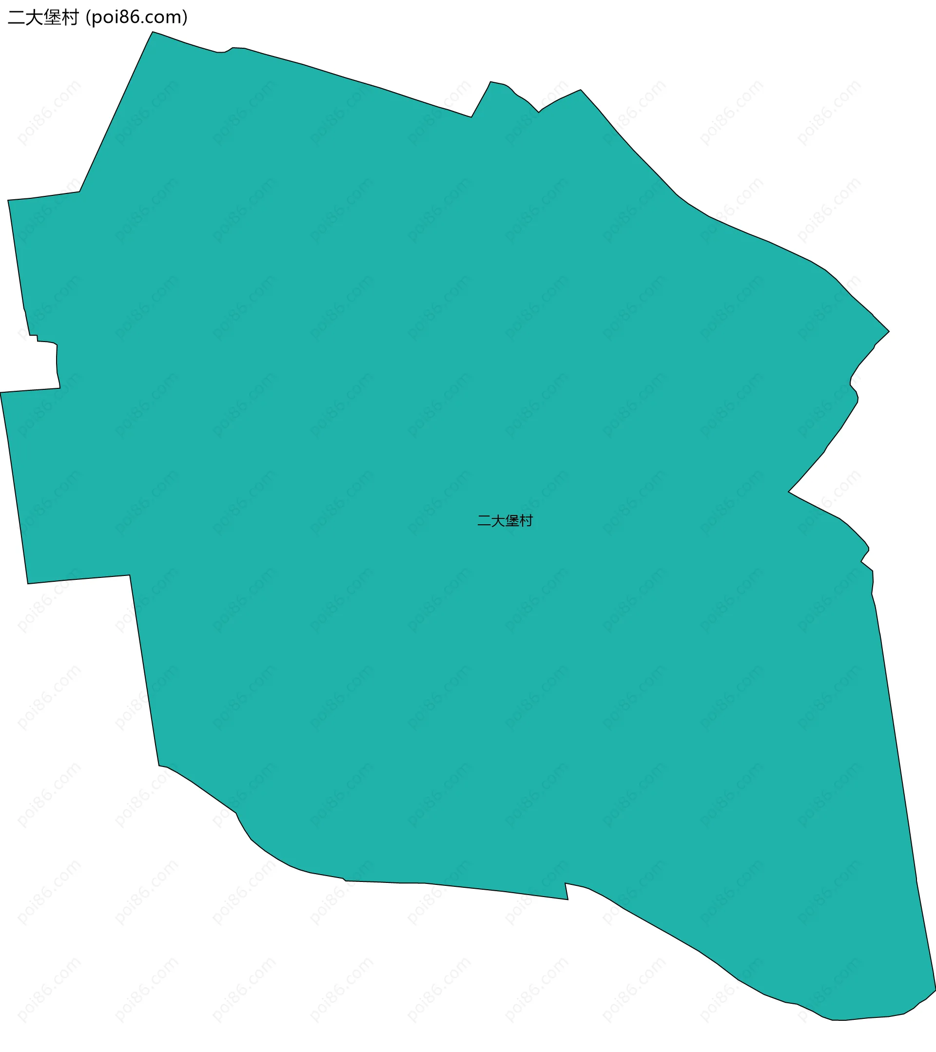 二大堡村边界地图