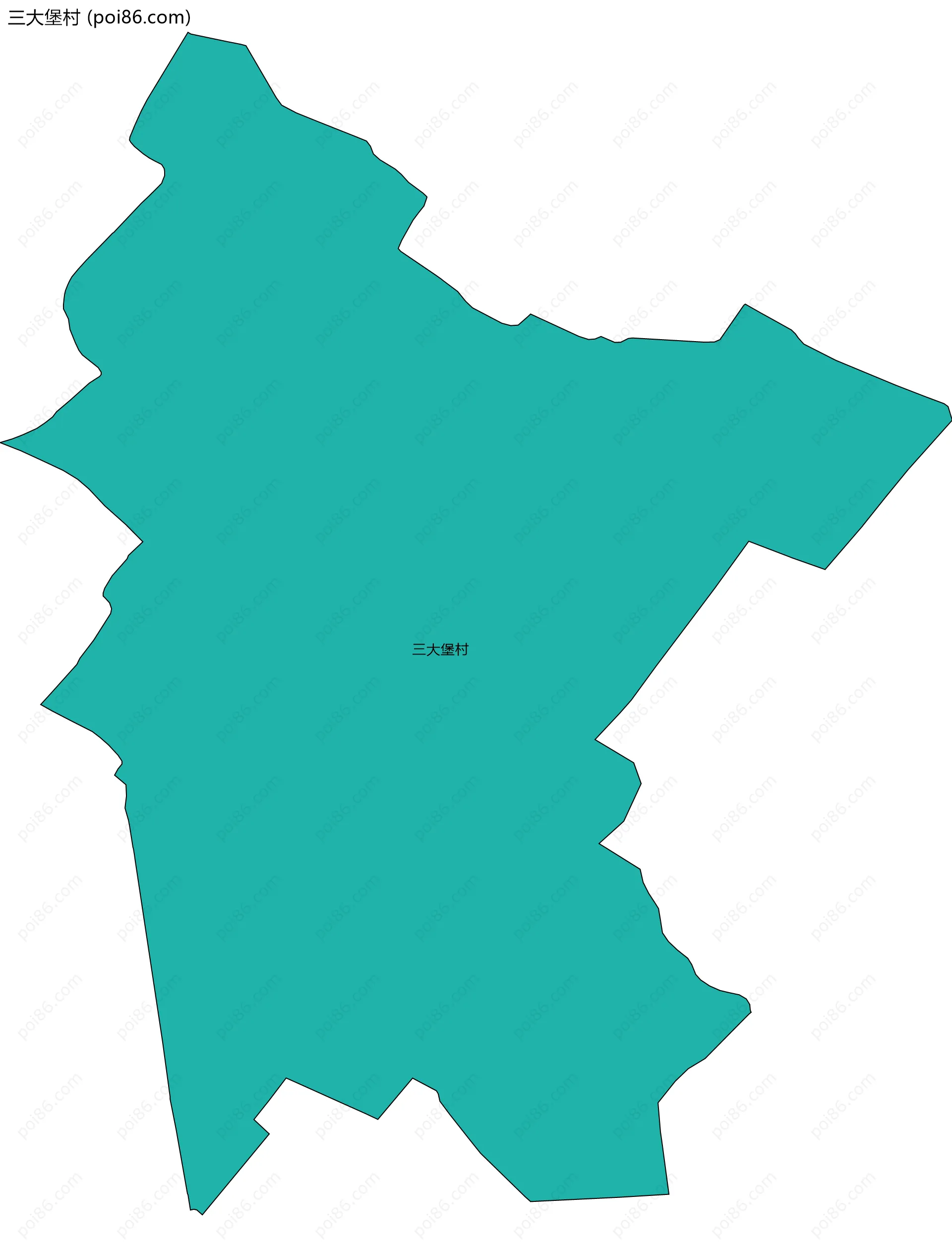 三大堡村边界地图