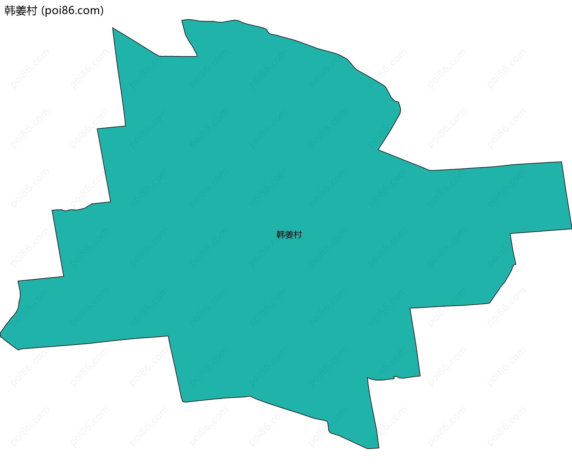 韩姜村边界地图