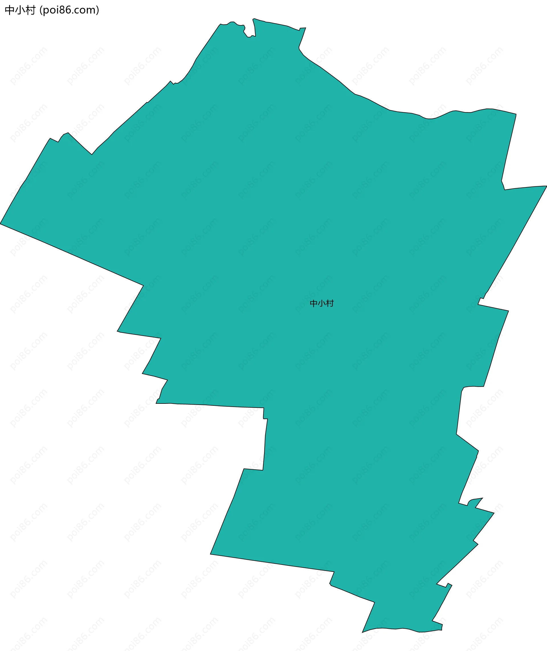 中小村边界地图