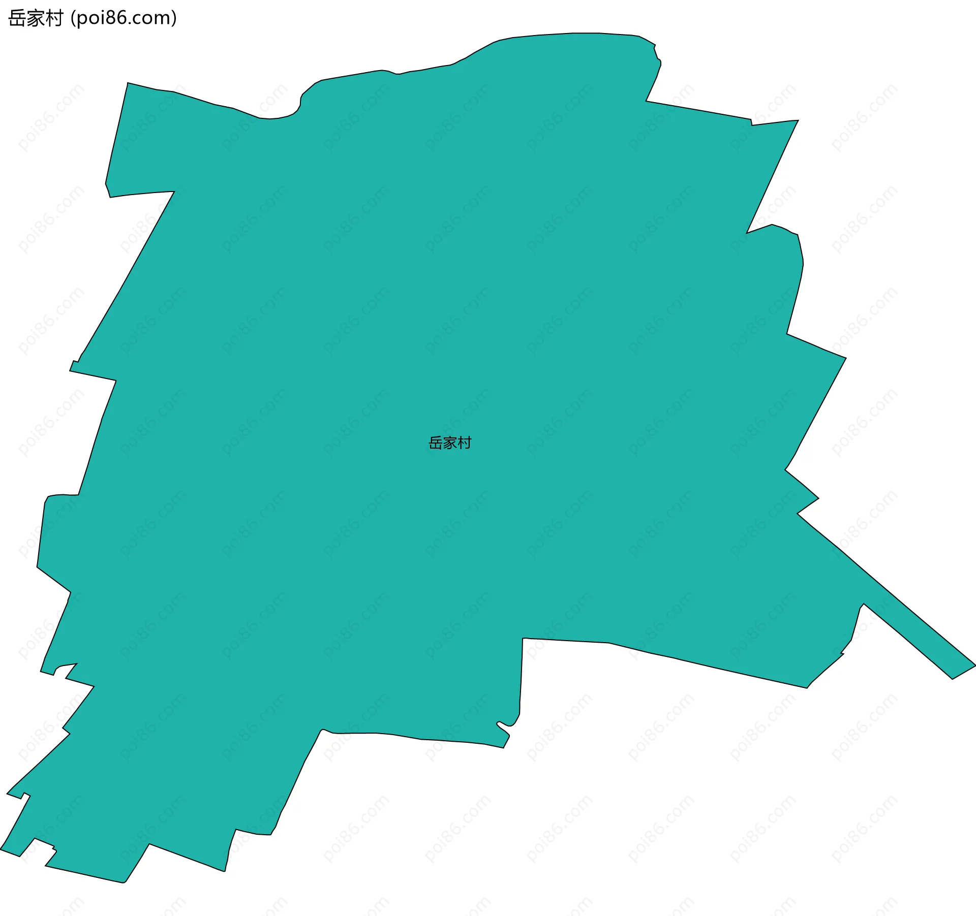 岳家村边界地图