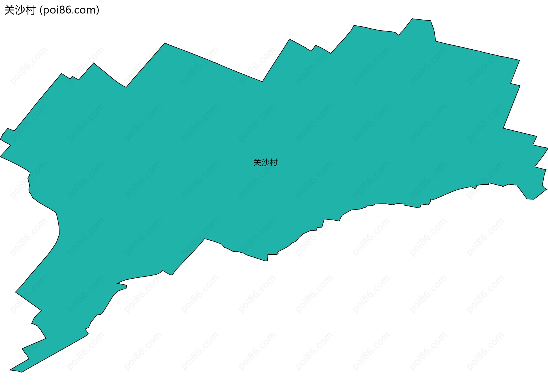 关沙村边界地图