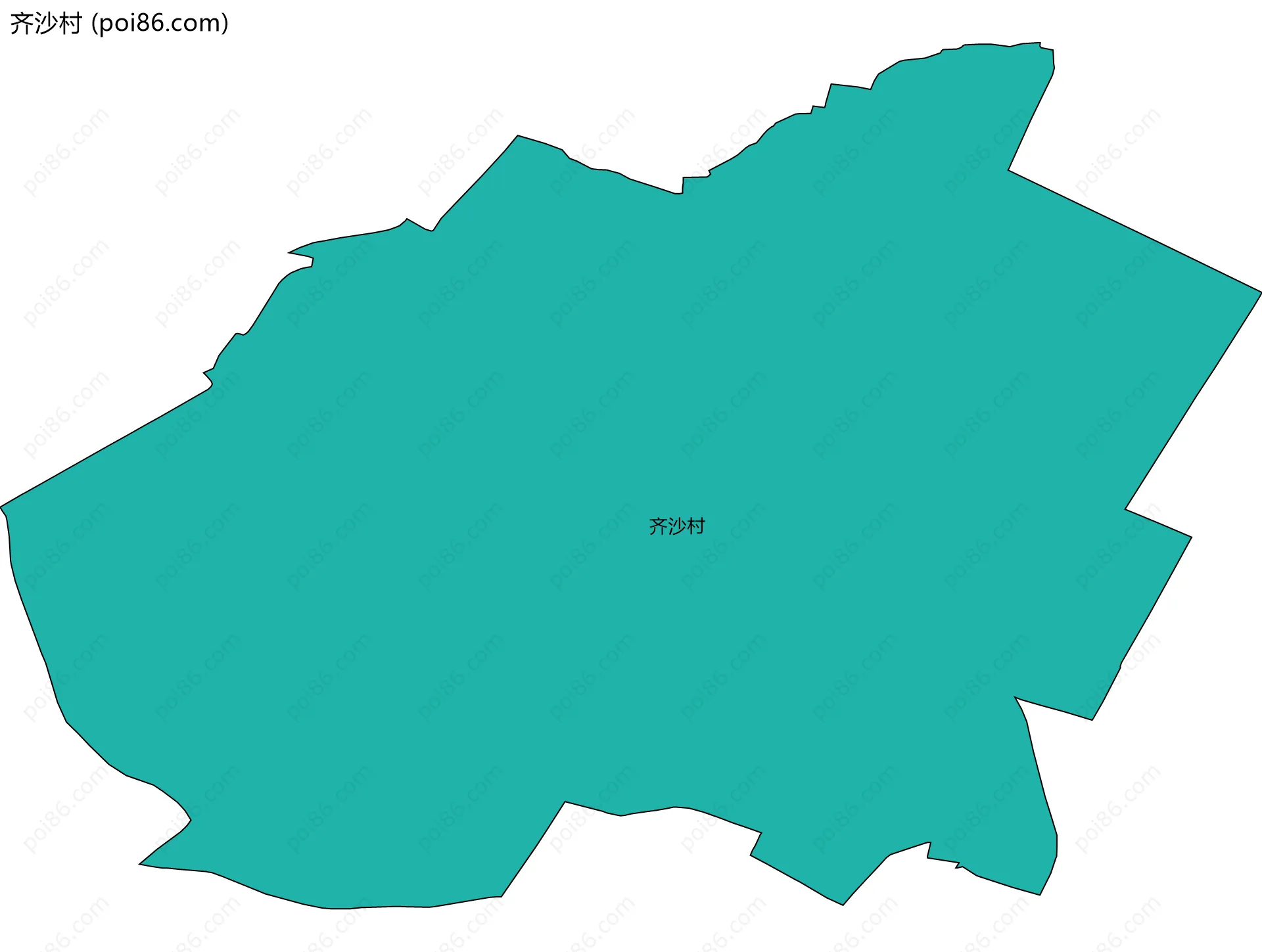 齐沙村边界地图