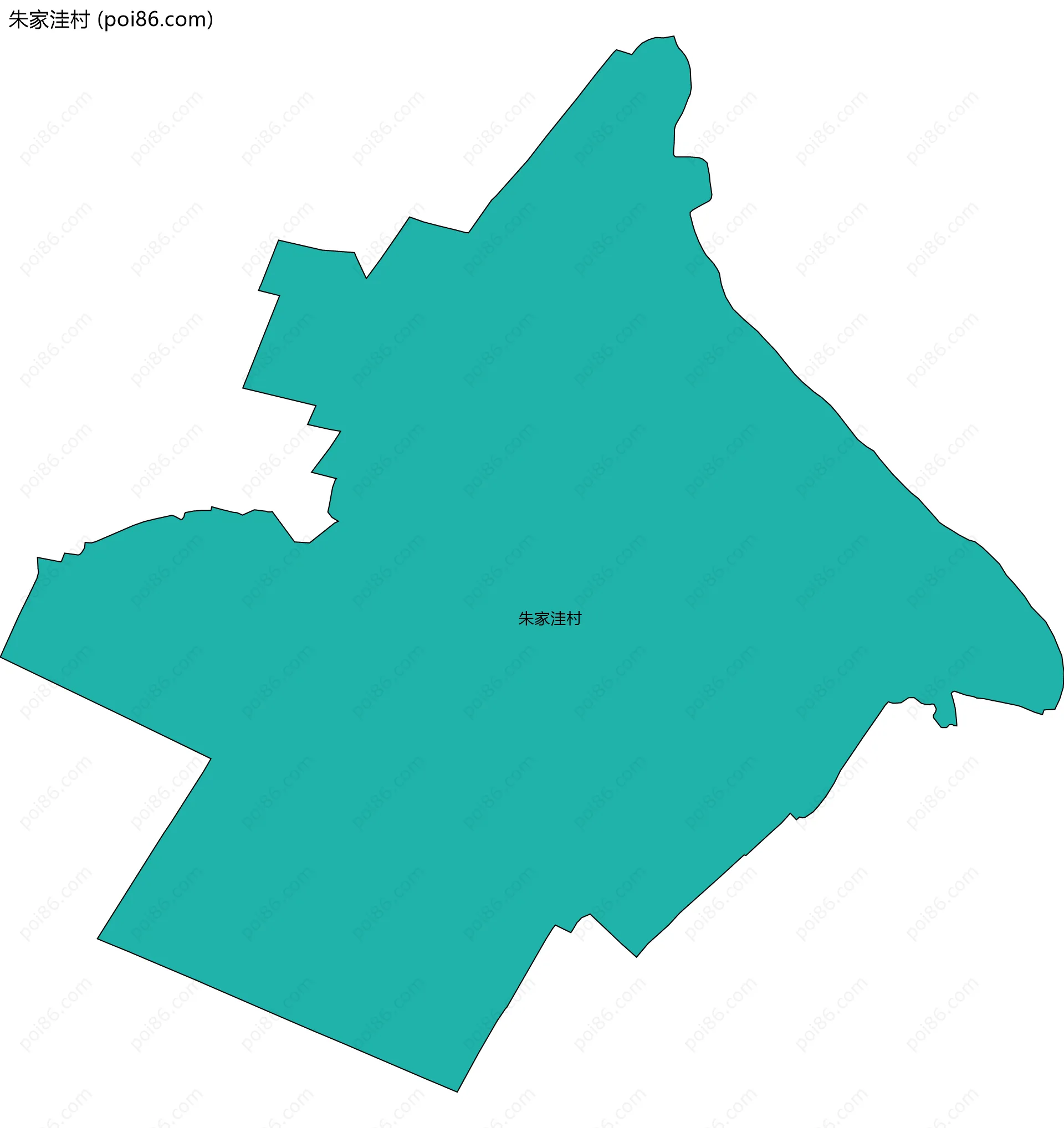 朱家洼村边界地图