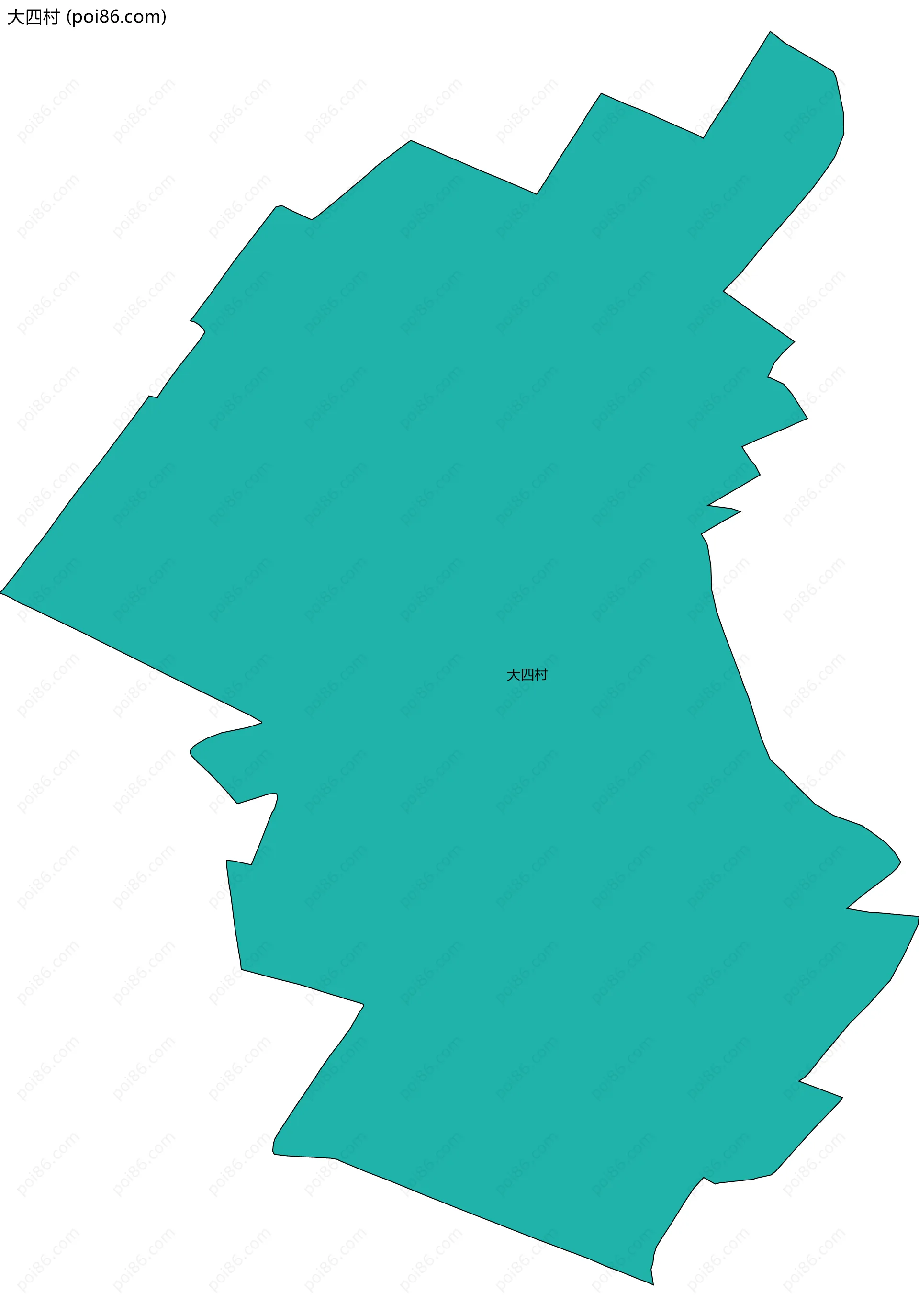 大四村边界地图