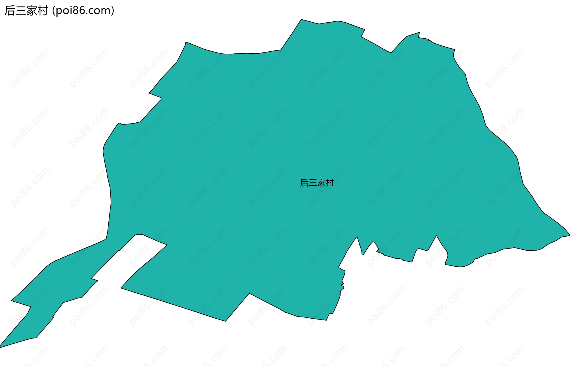 后三家村边界地图
