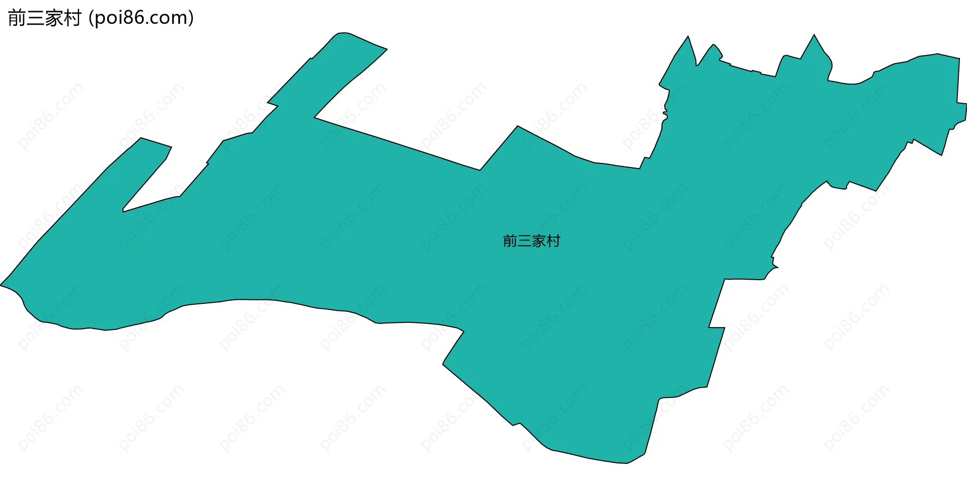 前三家村边界地图