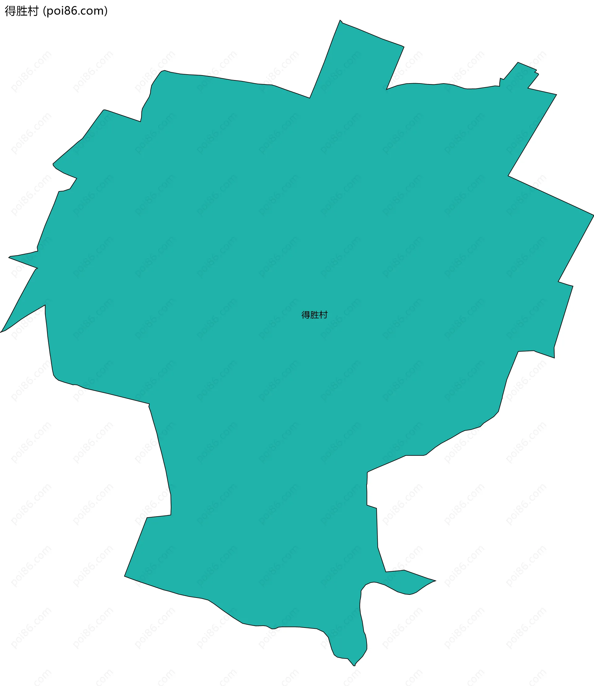 得胜村边界地图