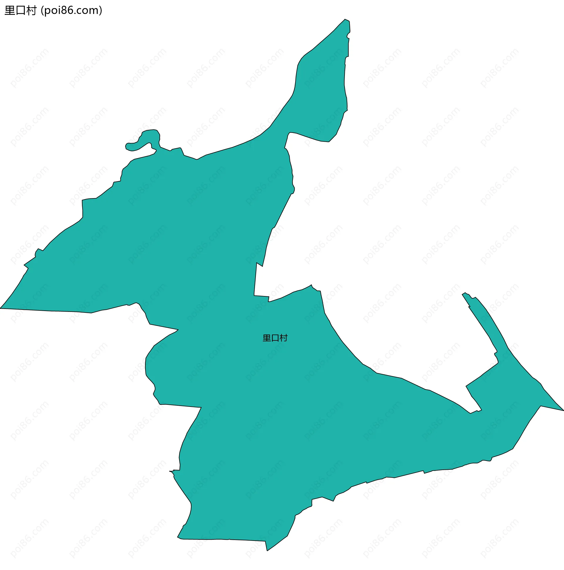里口村边界地图