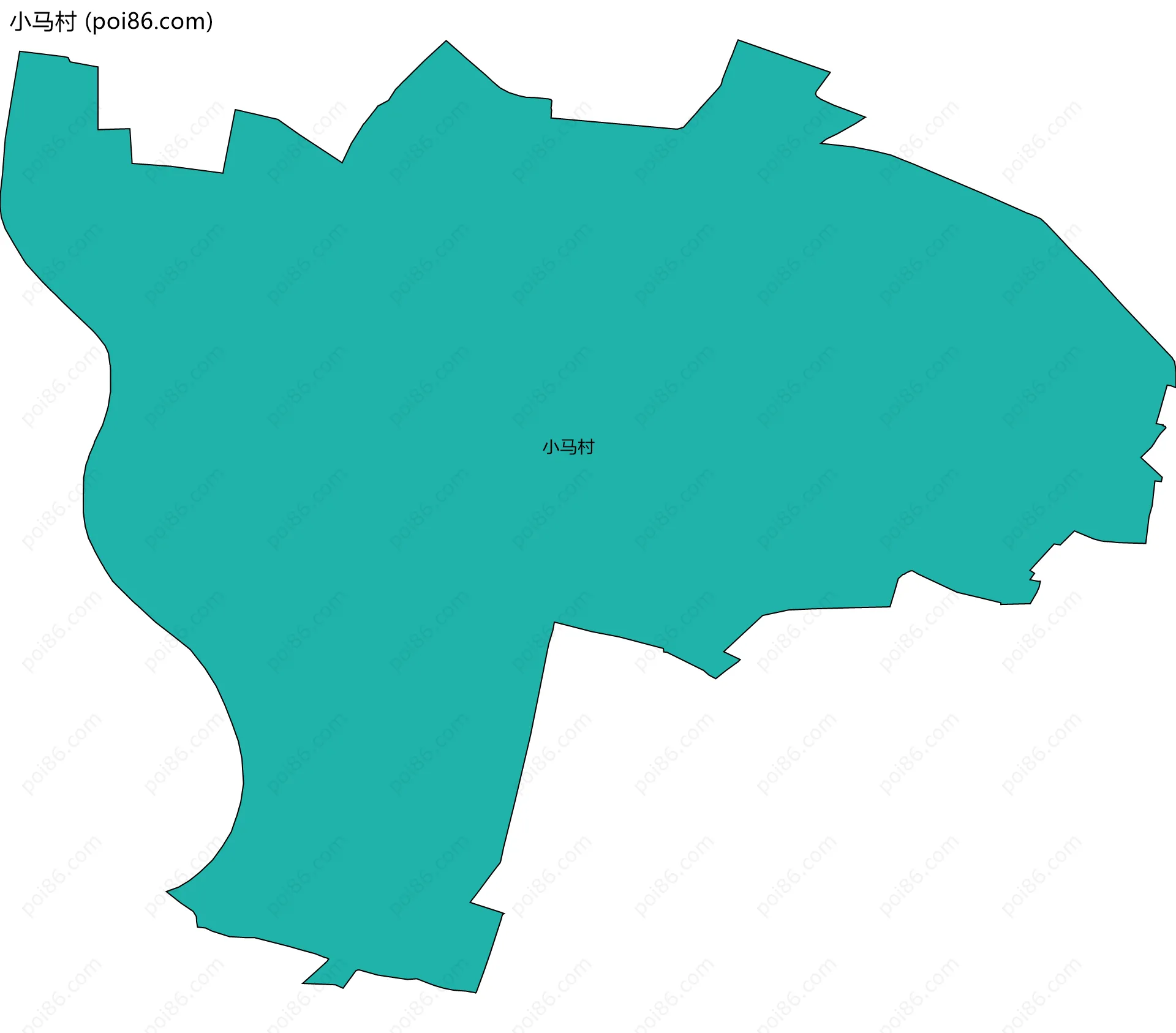 小马村边界地图