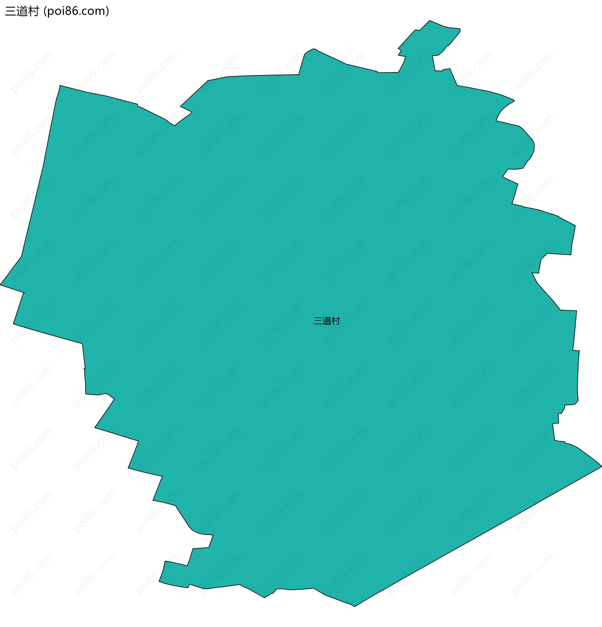 三道村边界地图