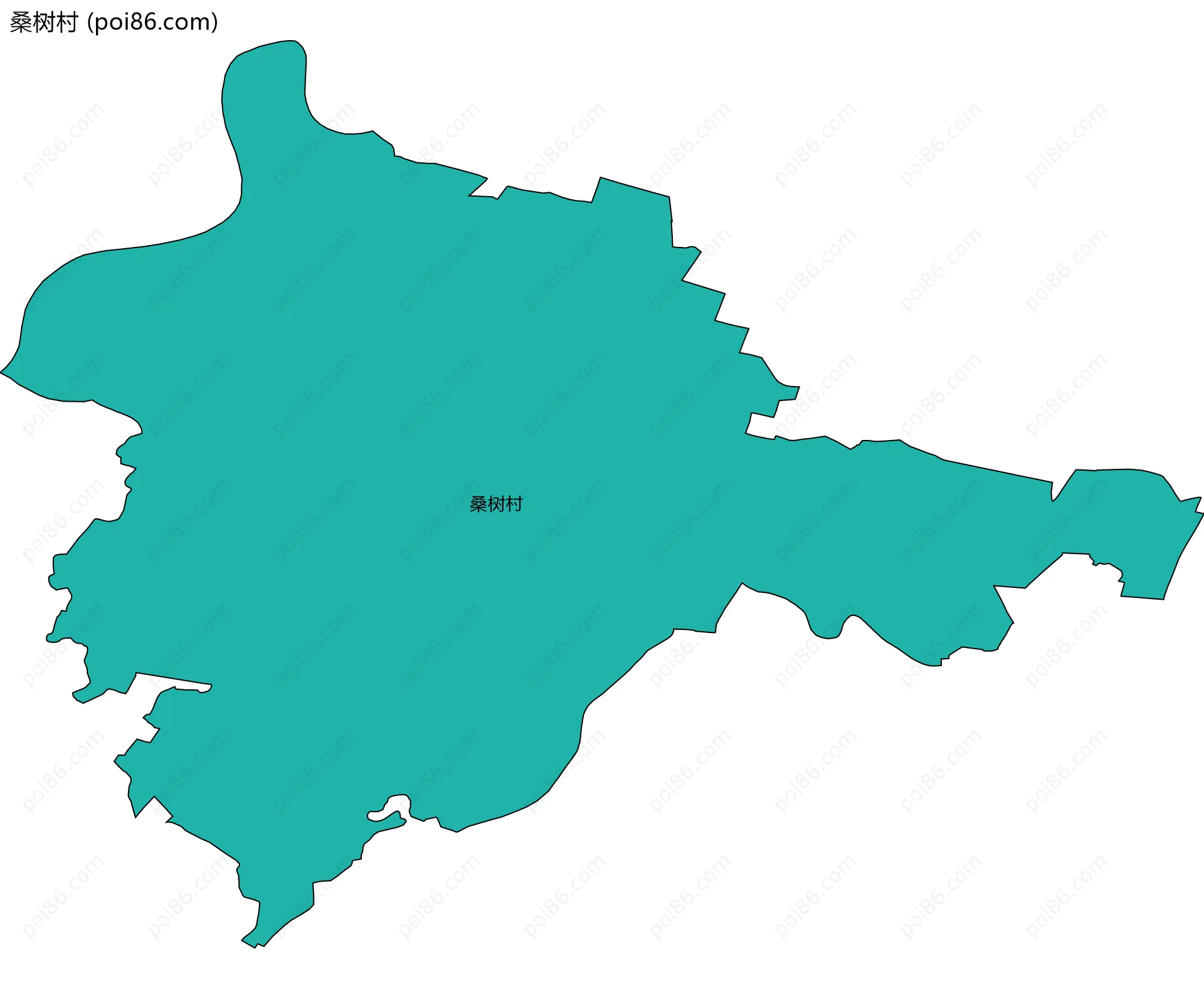 桑树村边界地图