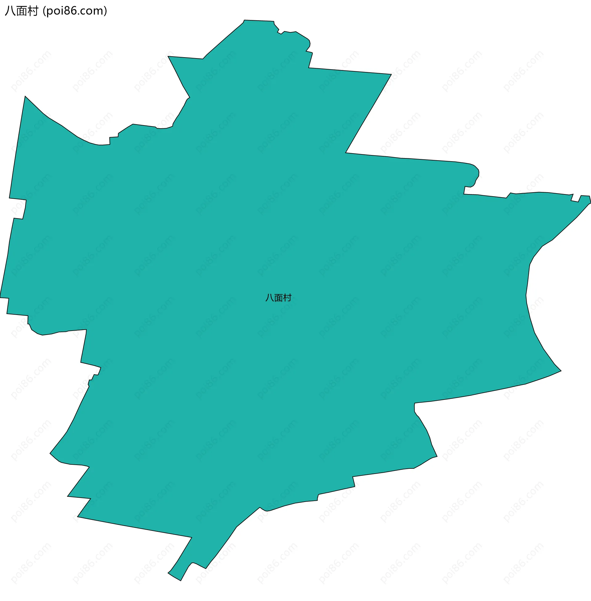 八面村边界地图