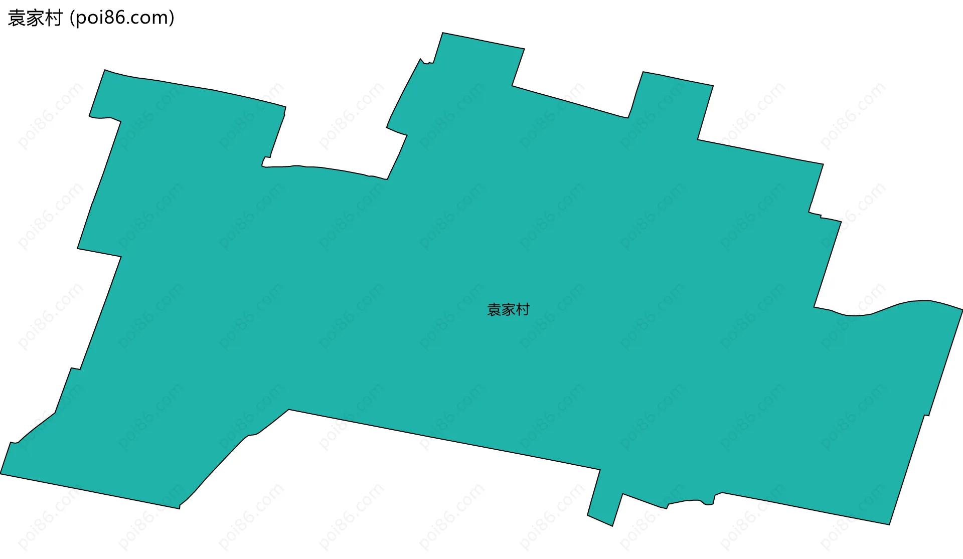 袁家村边界地图