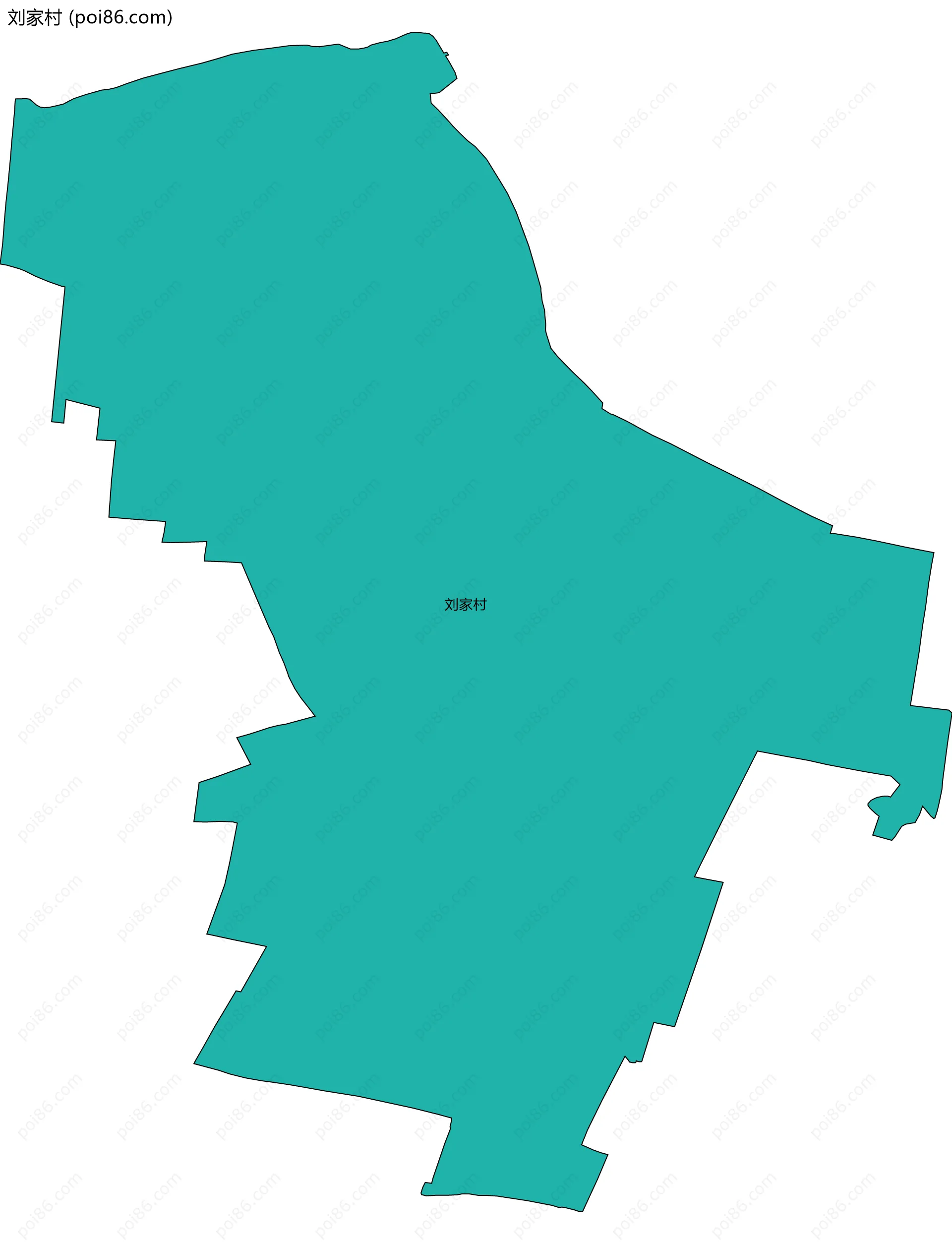 刘家村边界地图