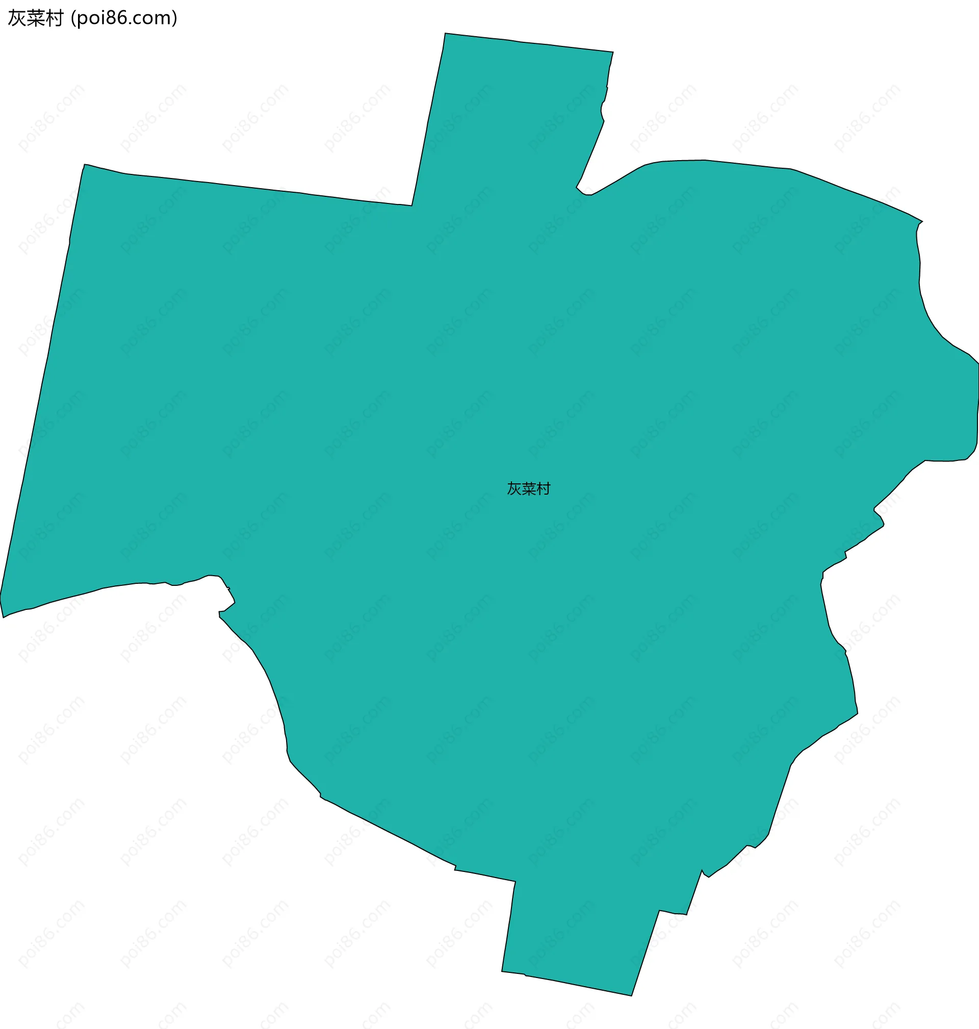 灰菜村边界地图
