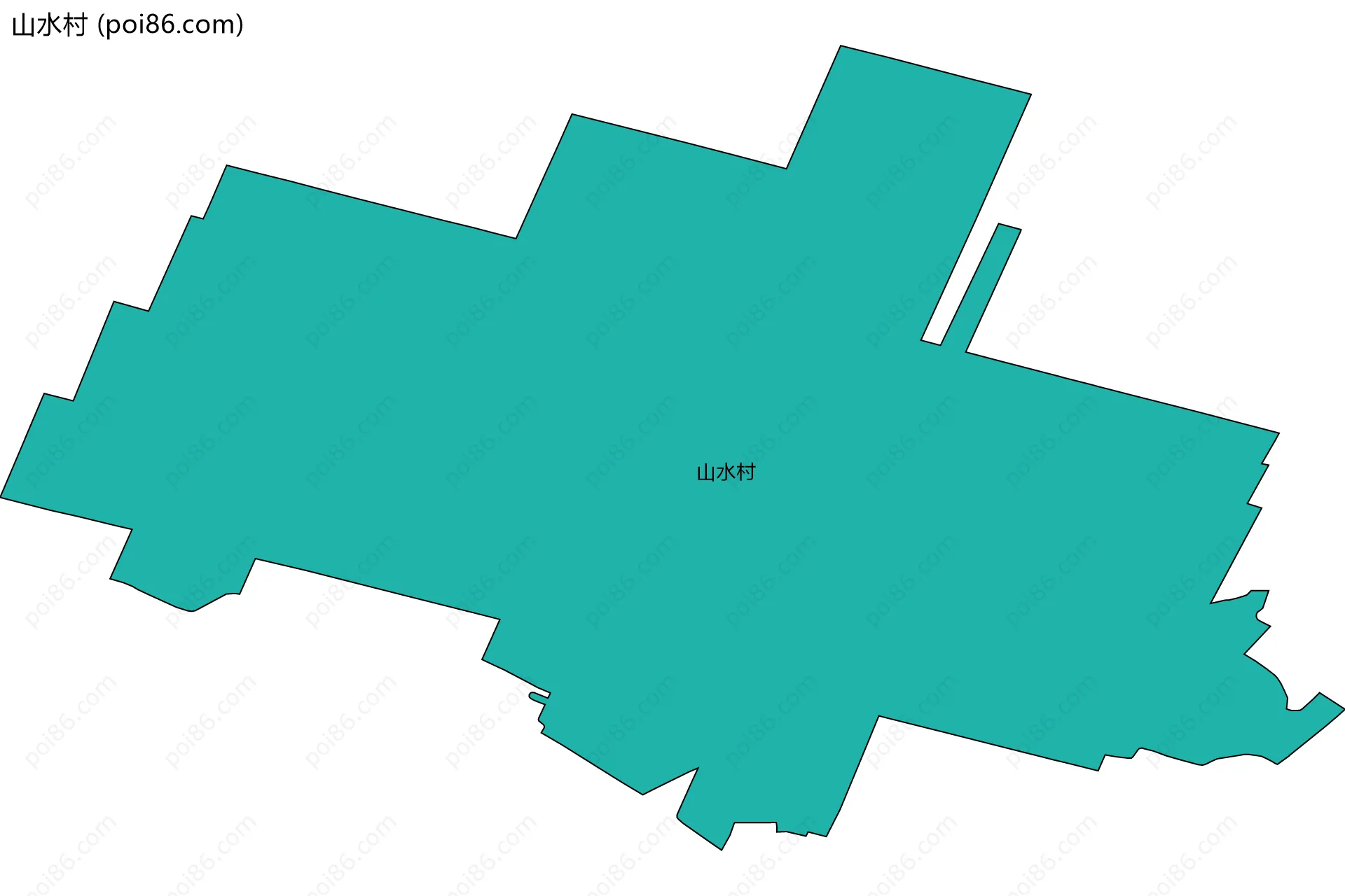 山水村边界地图