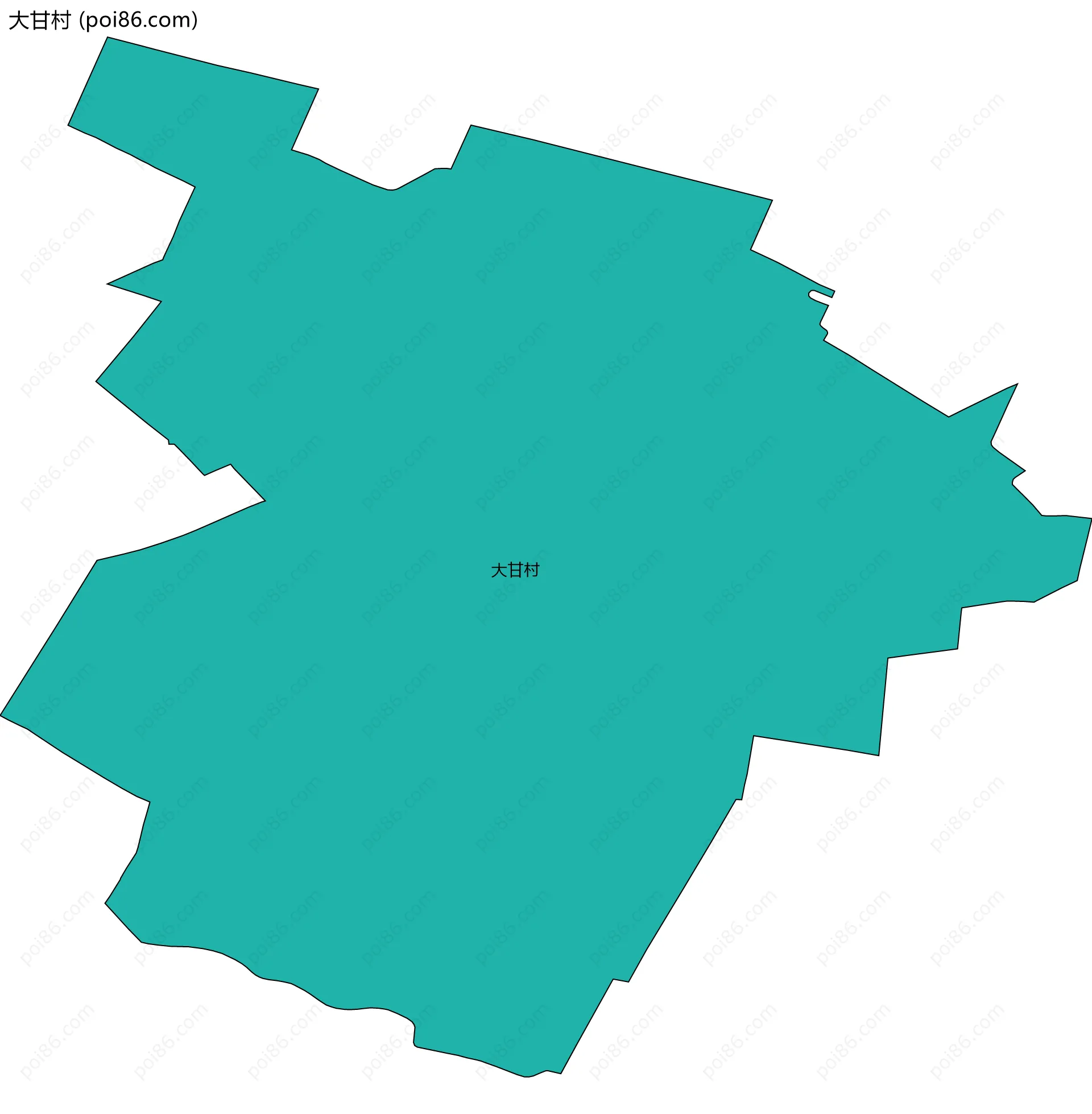 大甘村边界地图