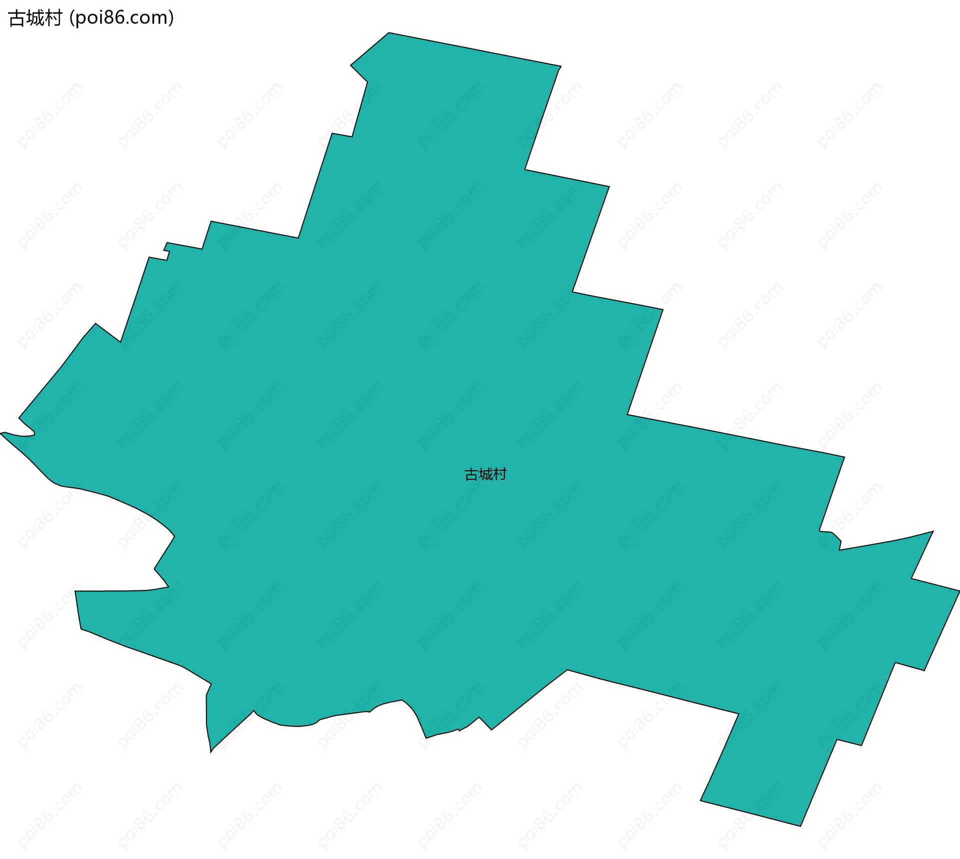 古城村边界地图
