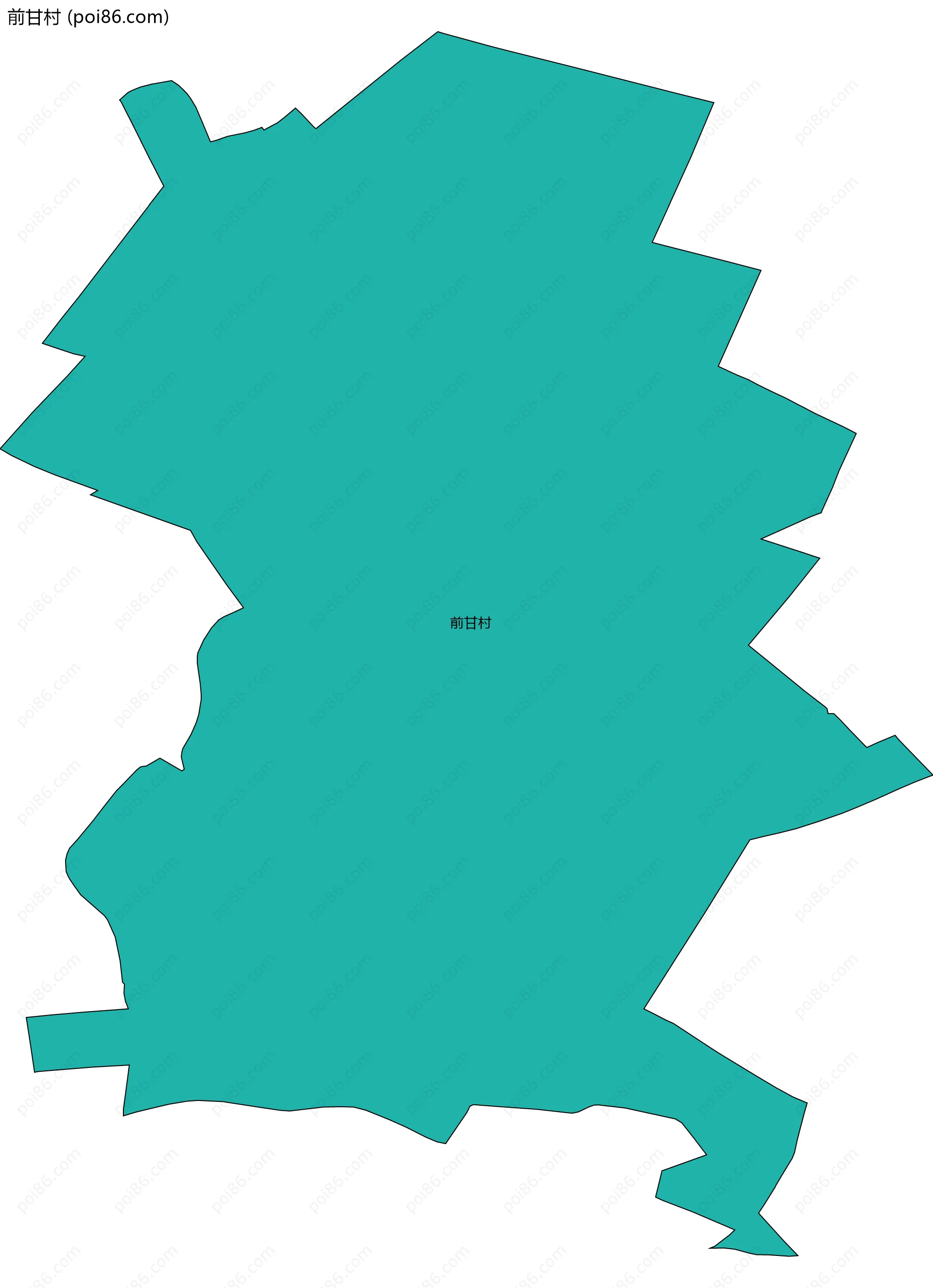 前甘村边界地图