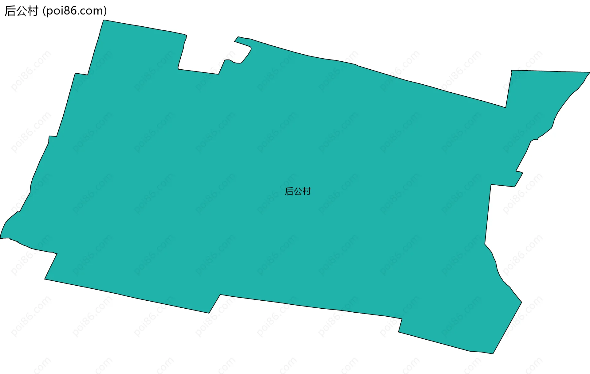 后公村边界地图