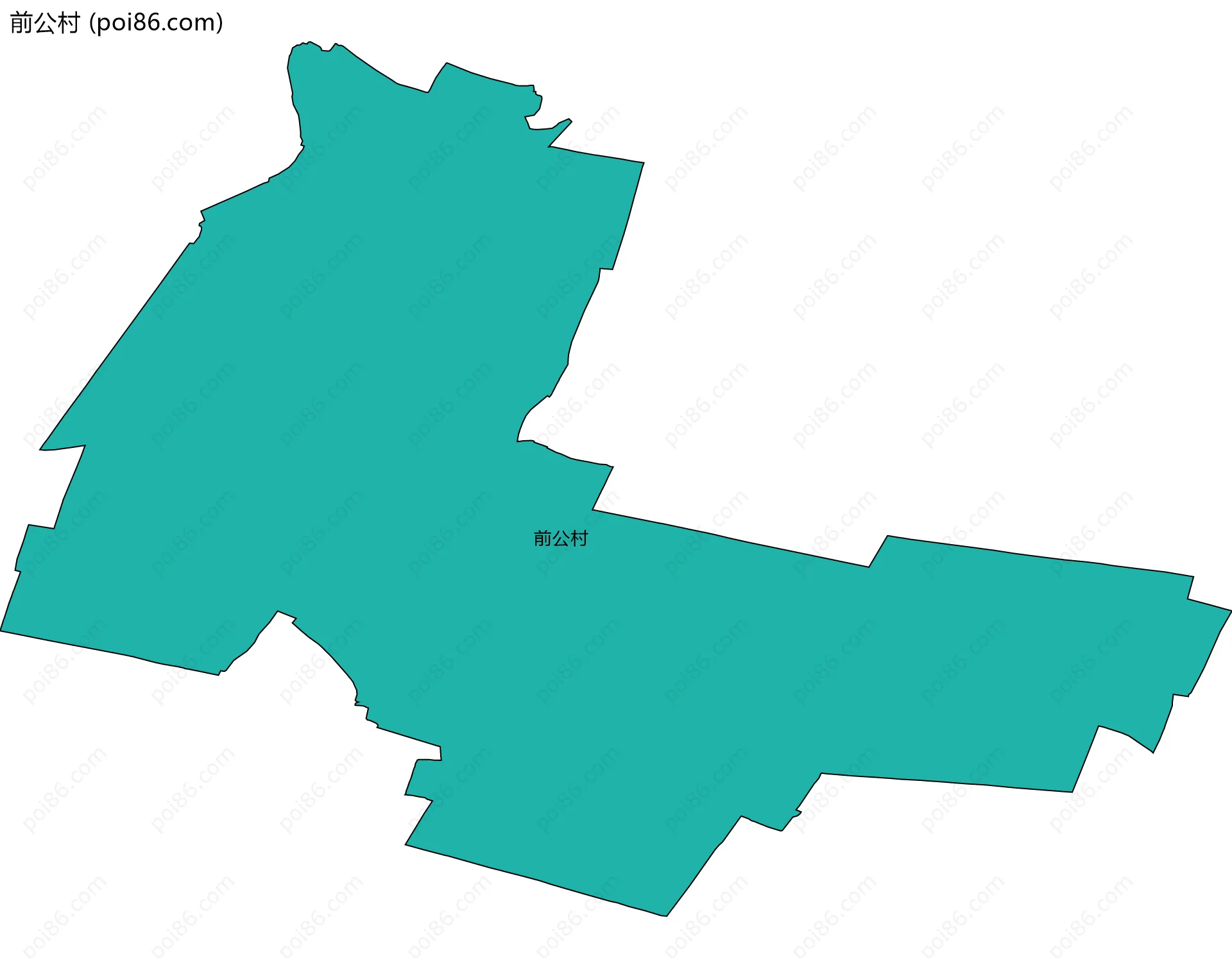 前公村边界地图