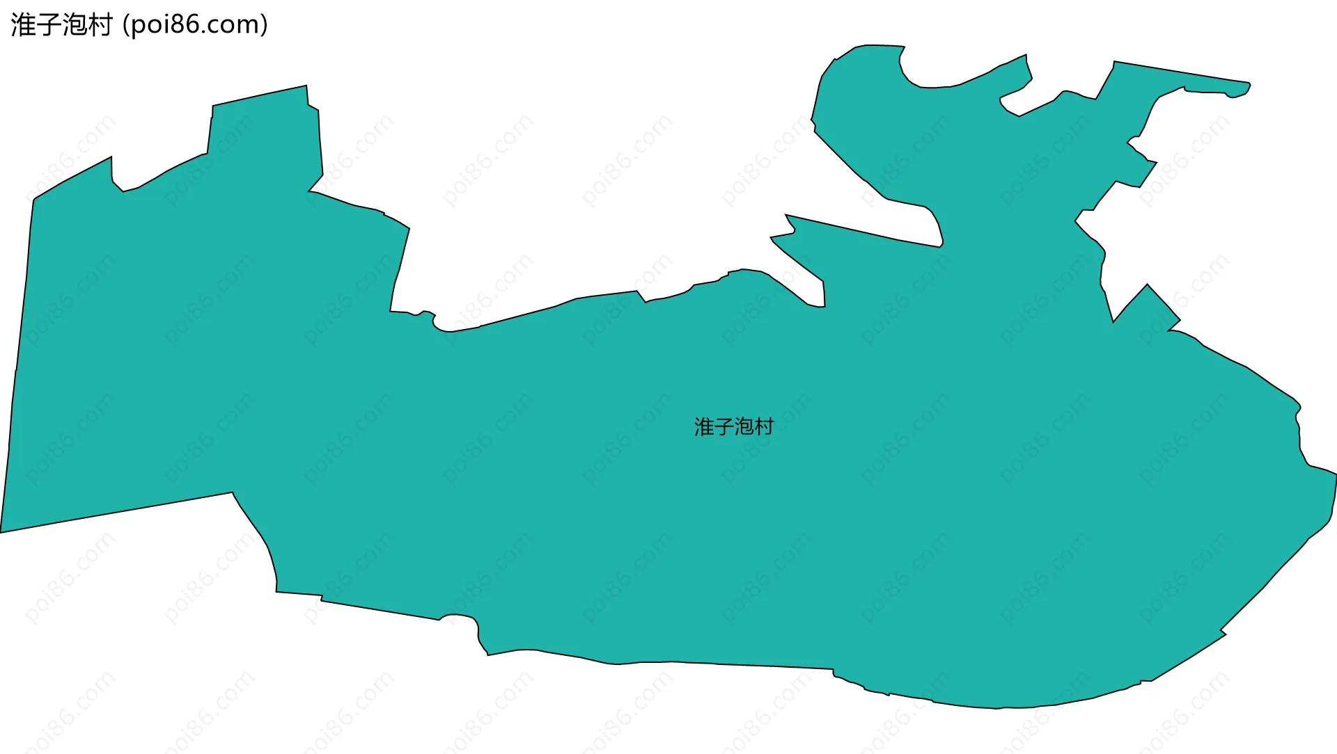 淮子泡村边界地图