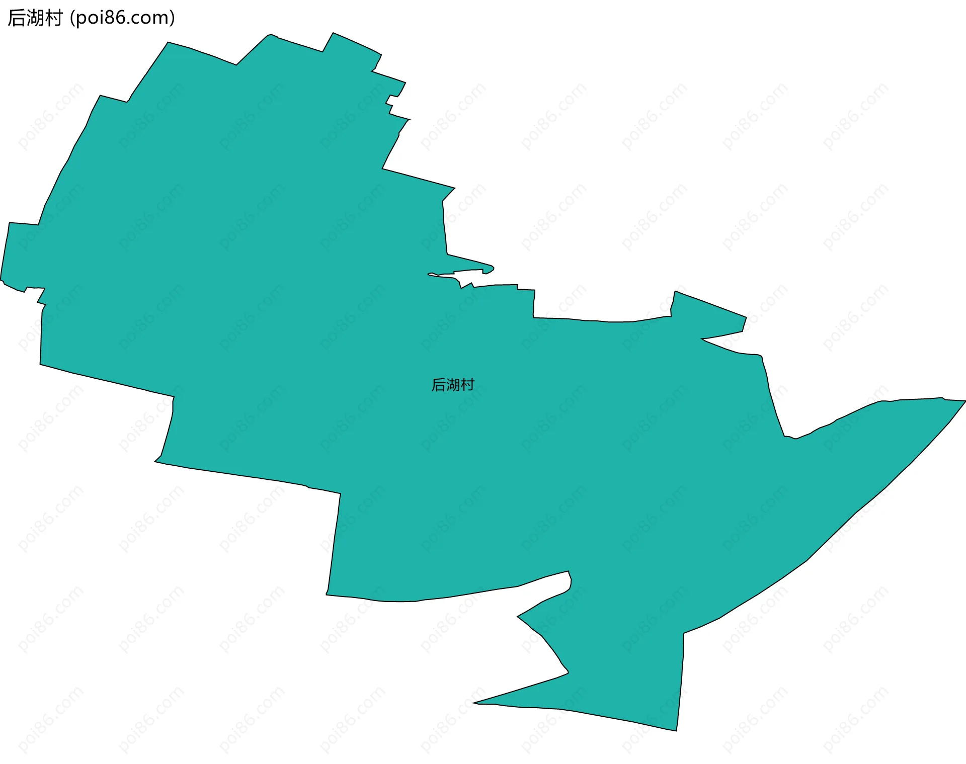 后湖村边界地图