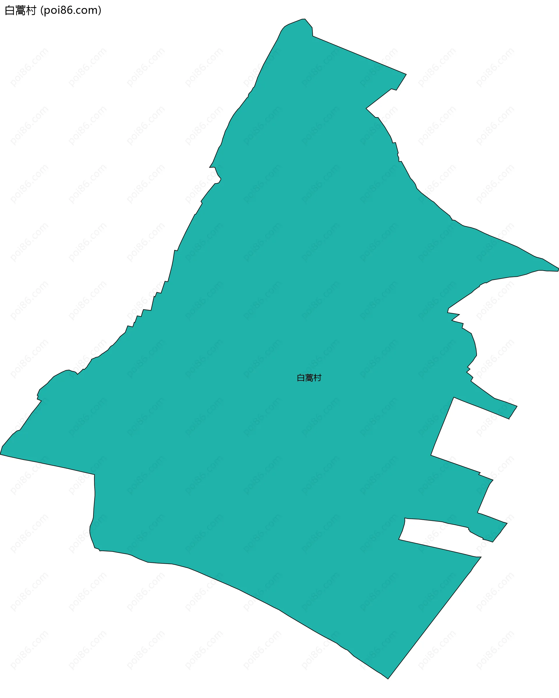 白蒿村边界地图