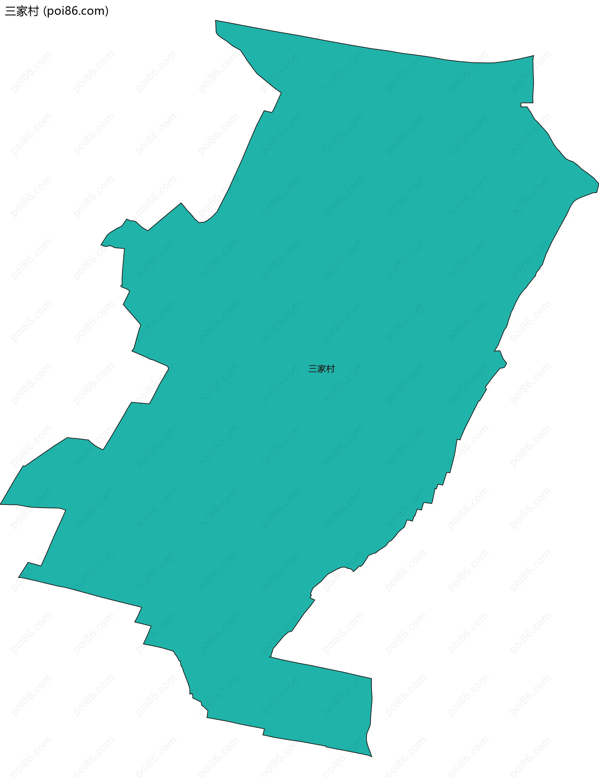 三家村边界地图