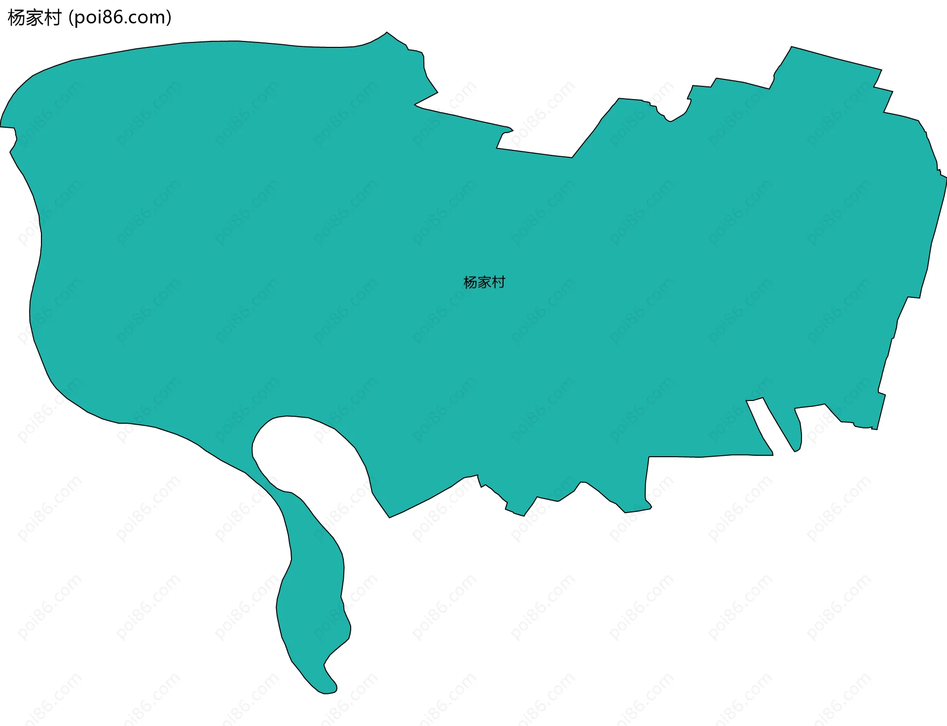 杨家村边界地图