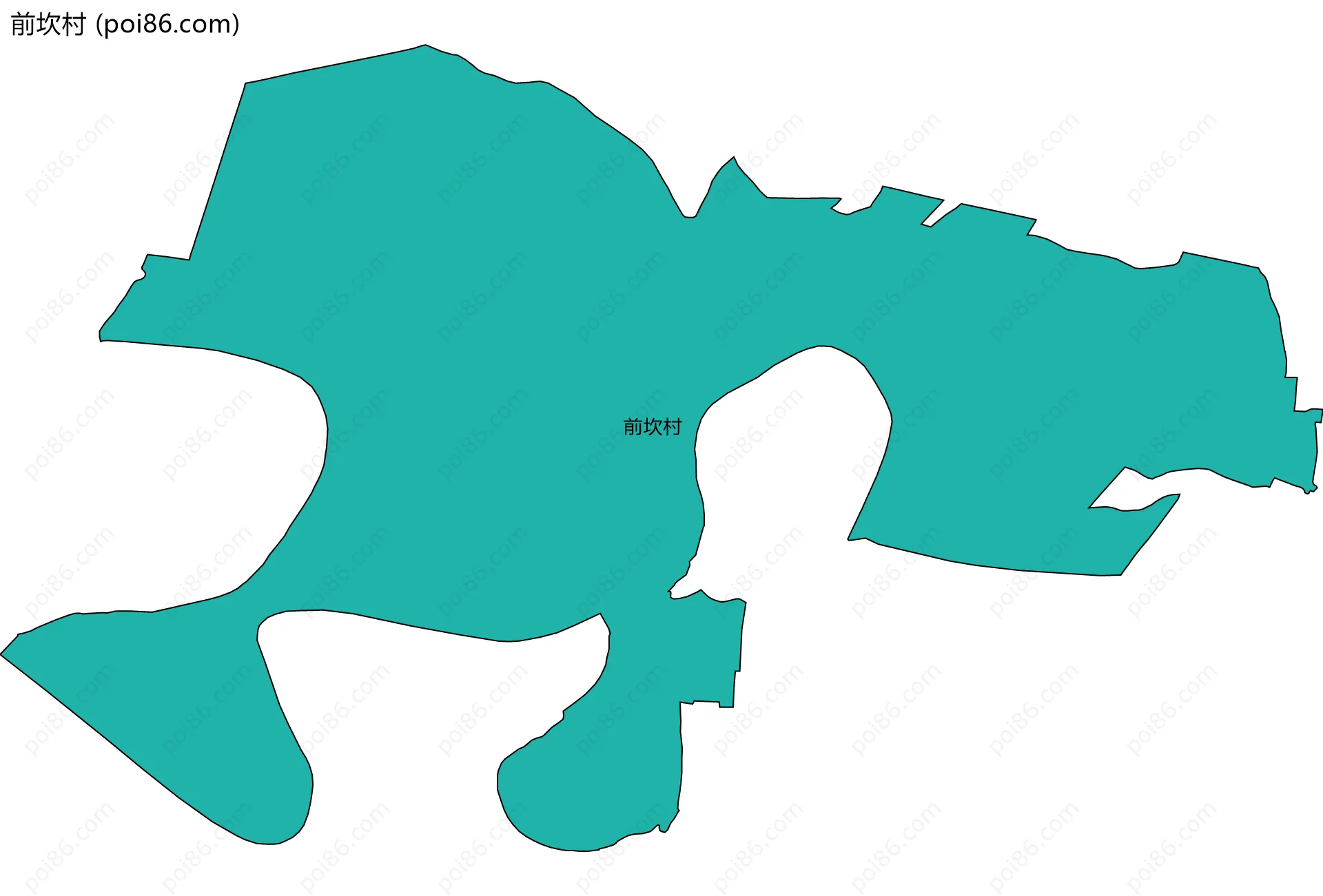 前坎村边界地图
