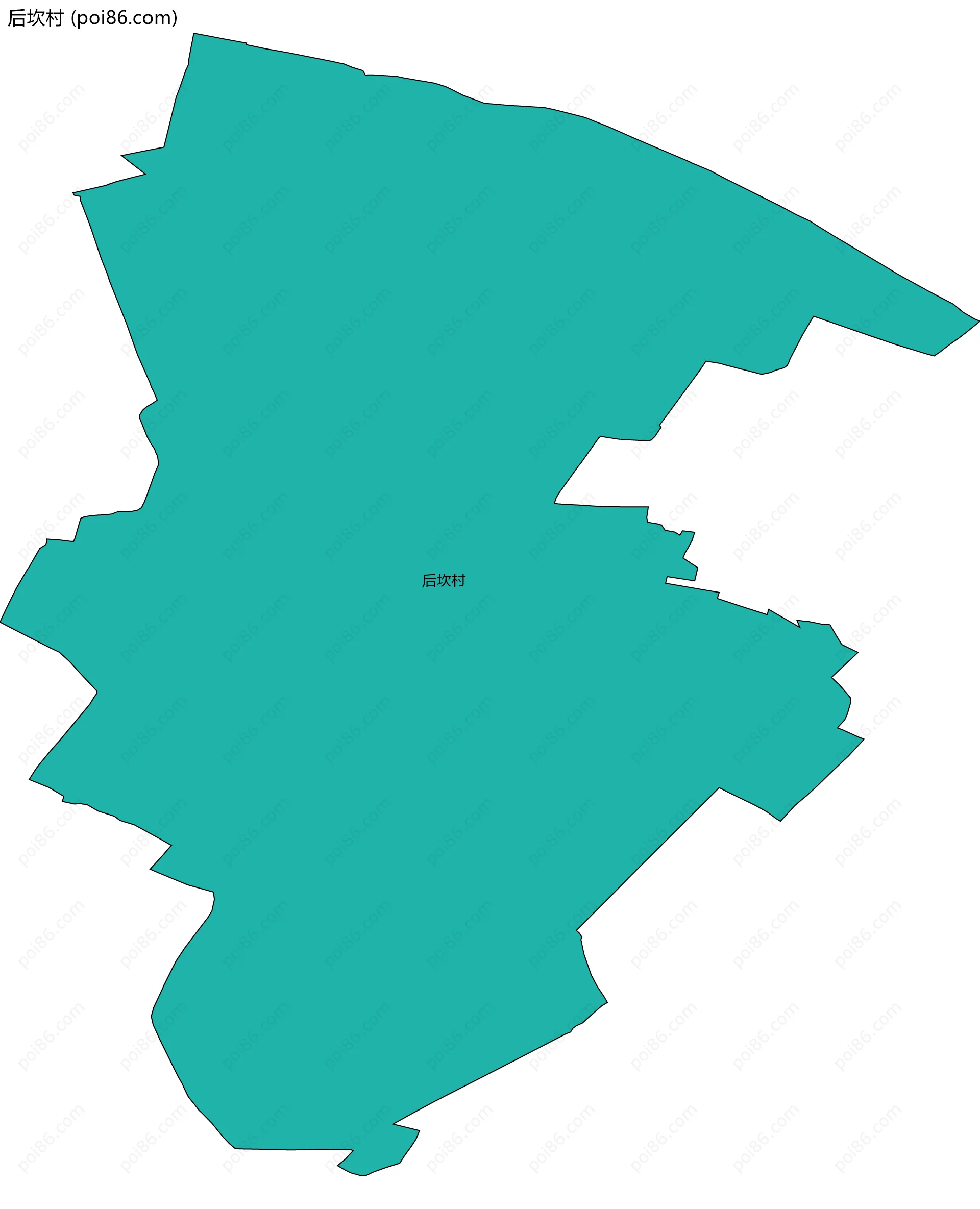 后坎村边界地图