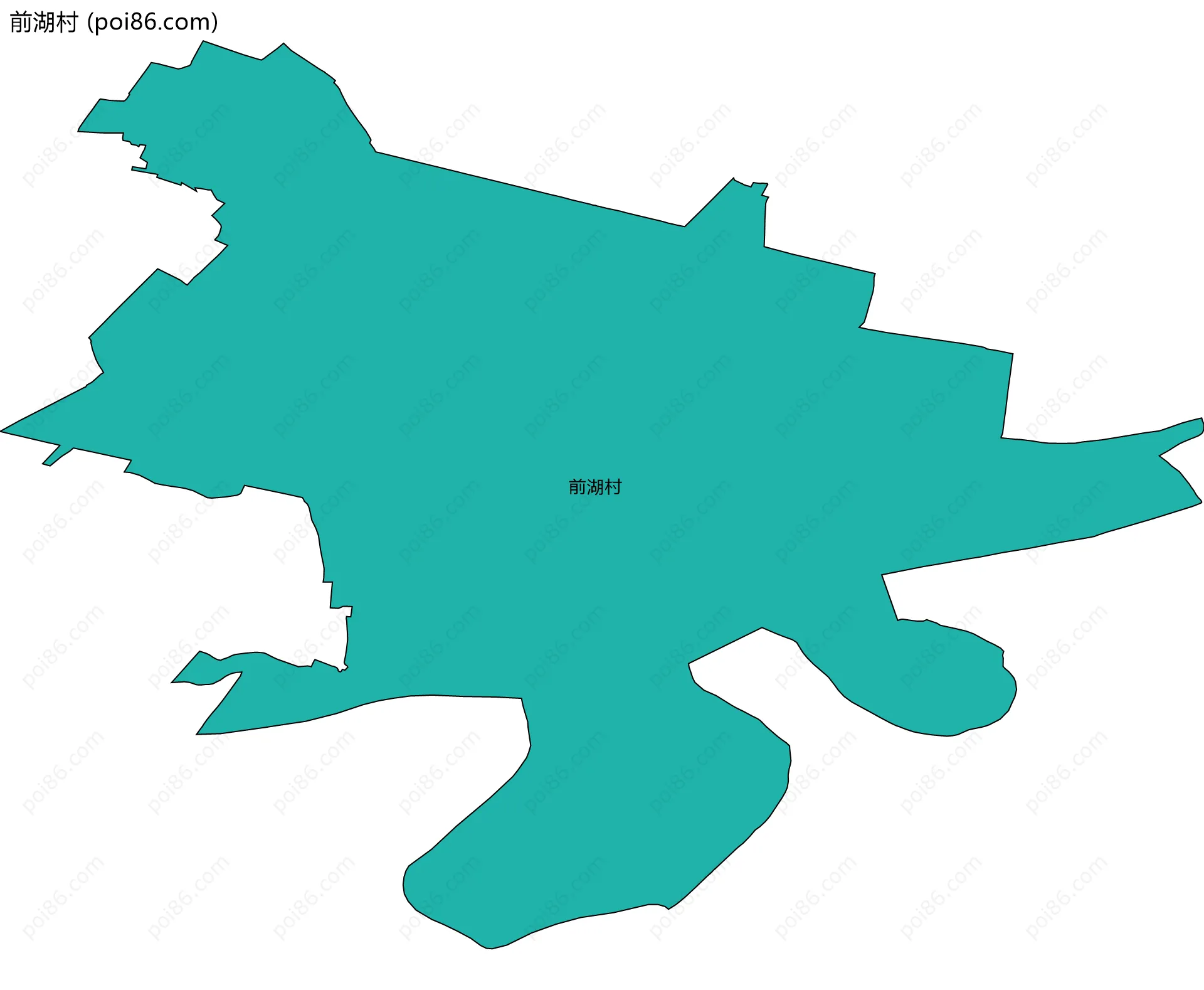 前湖村边界地图