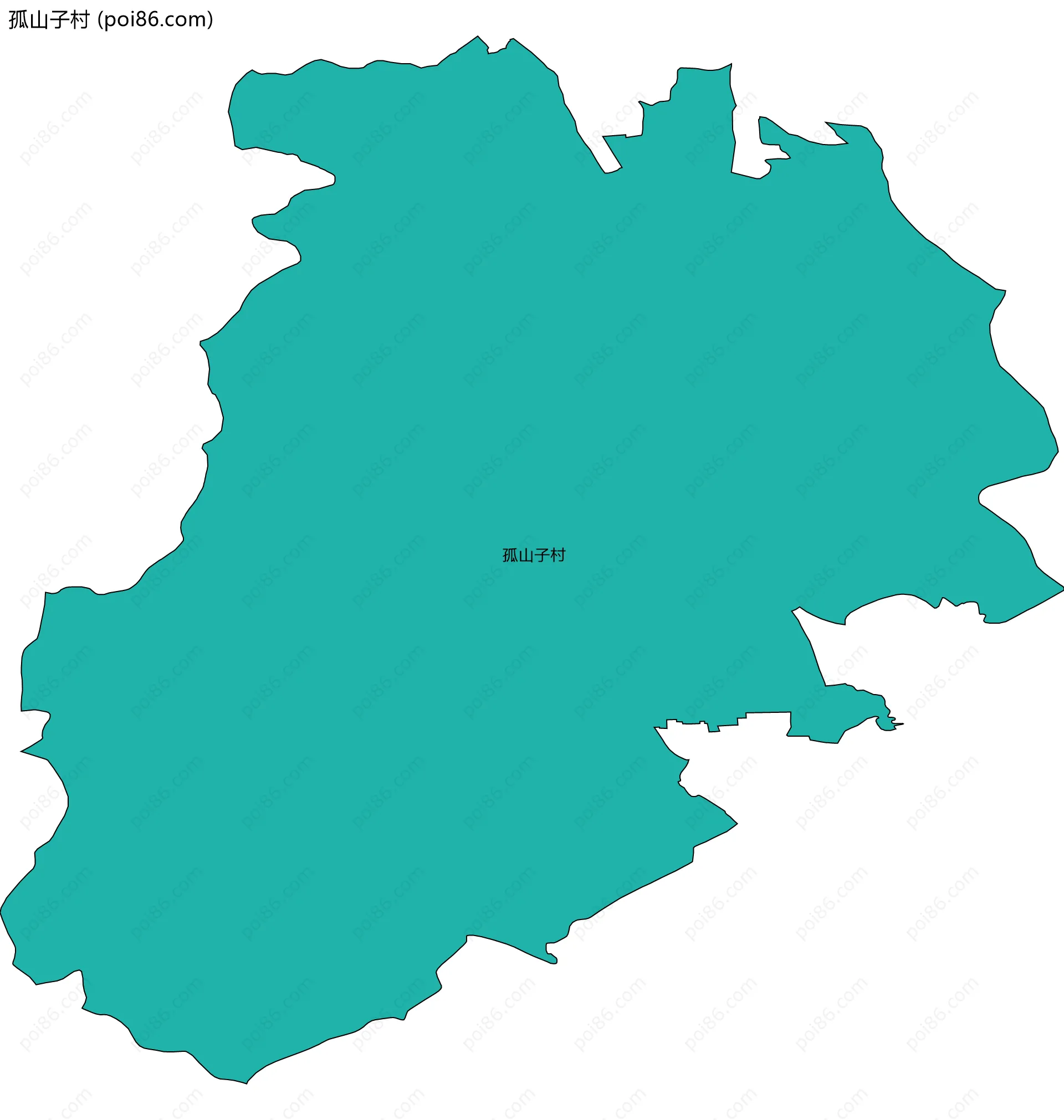 孤山子村边界地图
