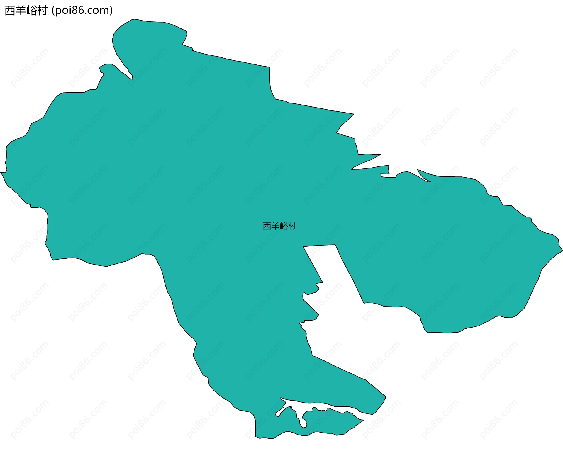 西羊峪村边界地图