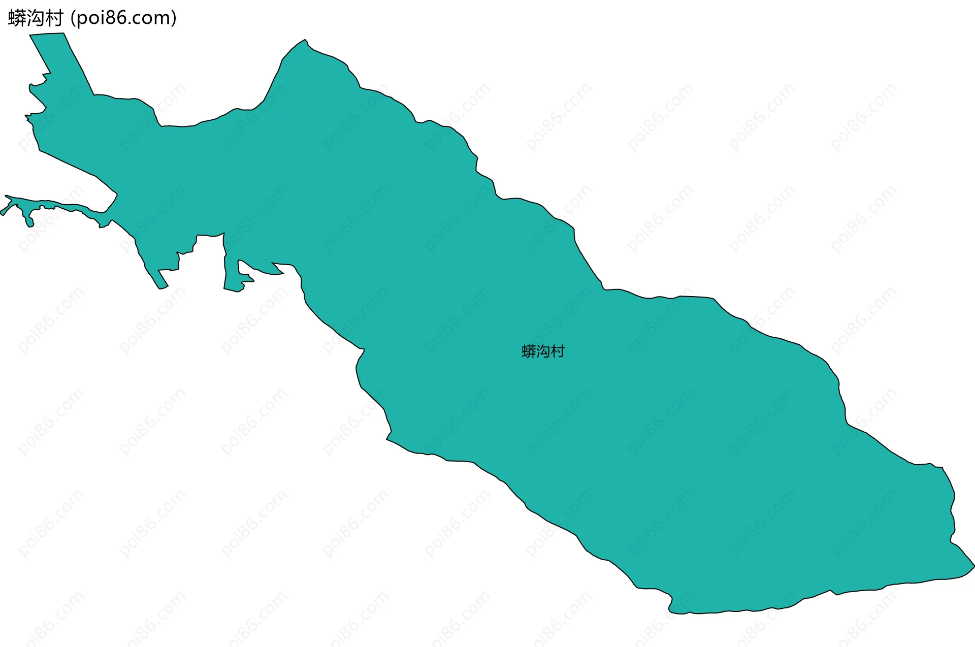 蟒沟村边界地图