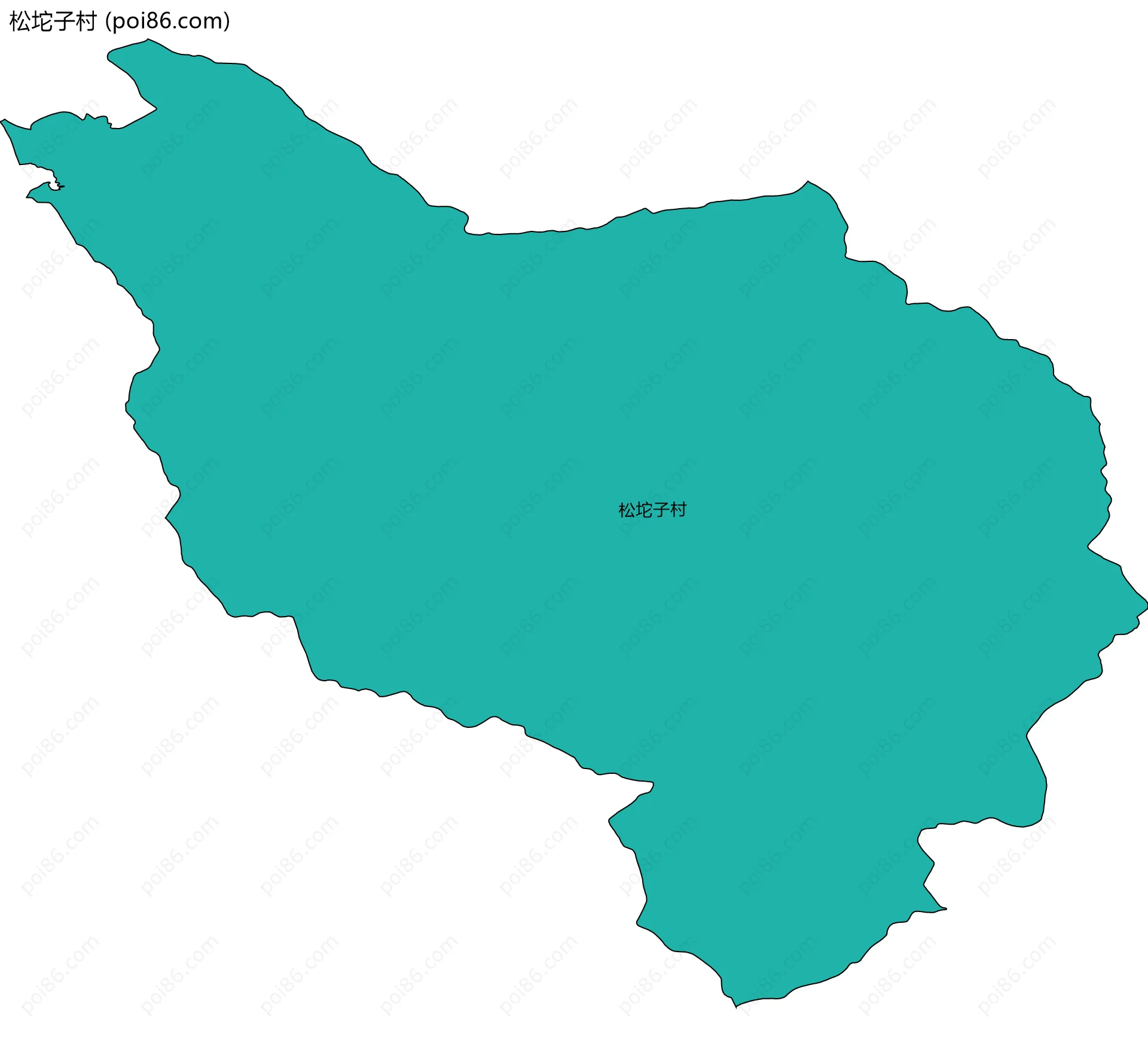 松坨子村边界地图