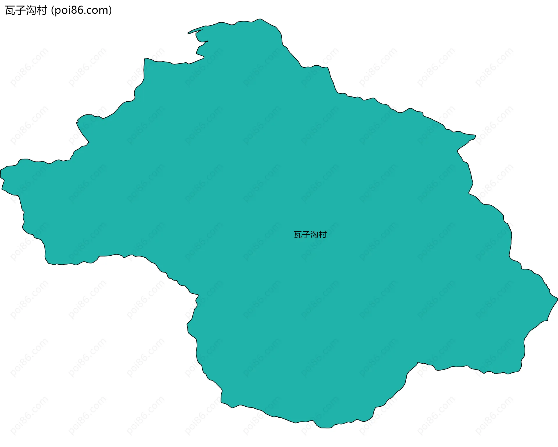 瓦子沟村边界地图