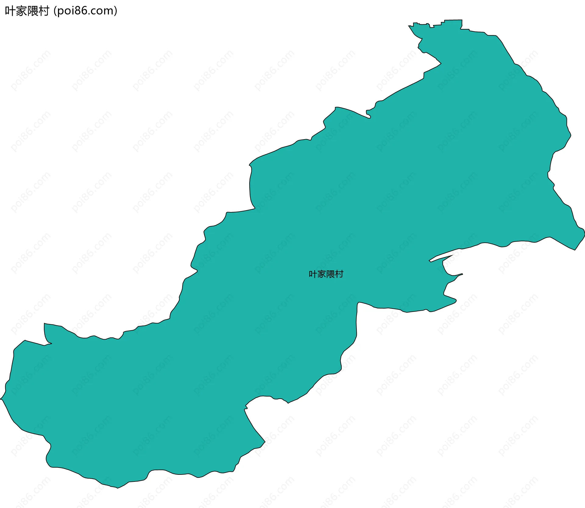 叶家隈村边界地图