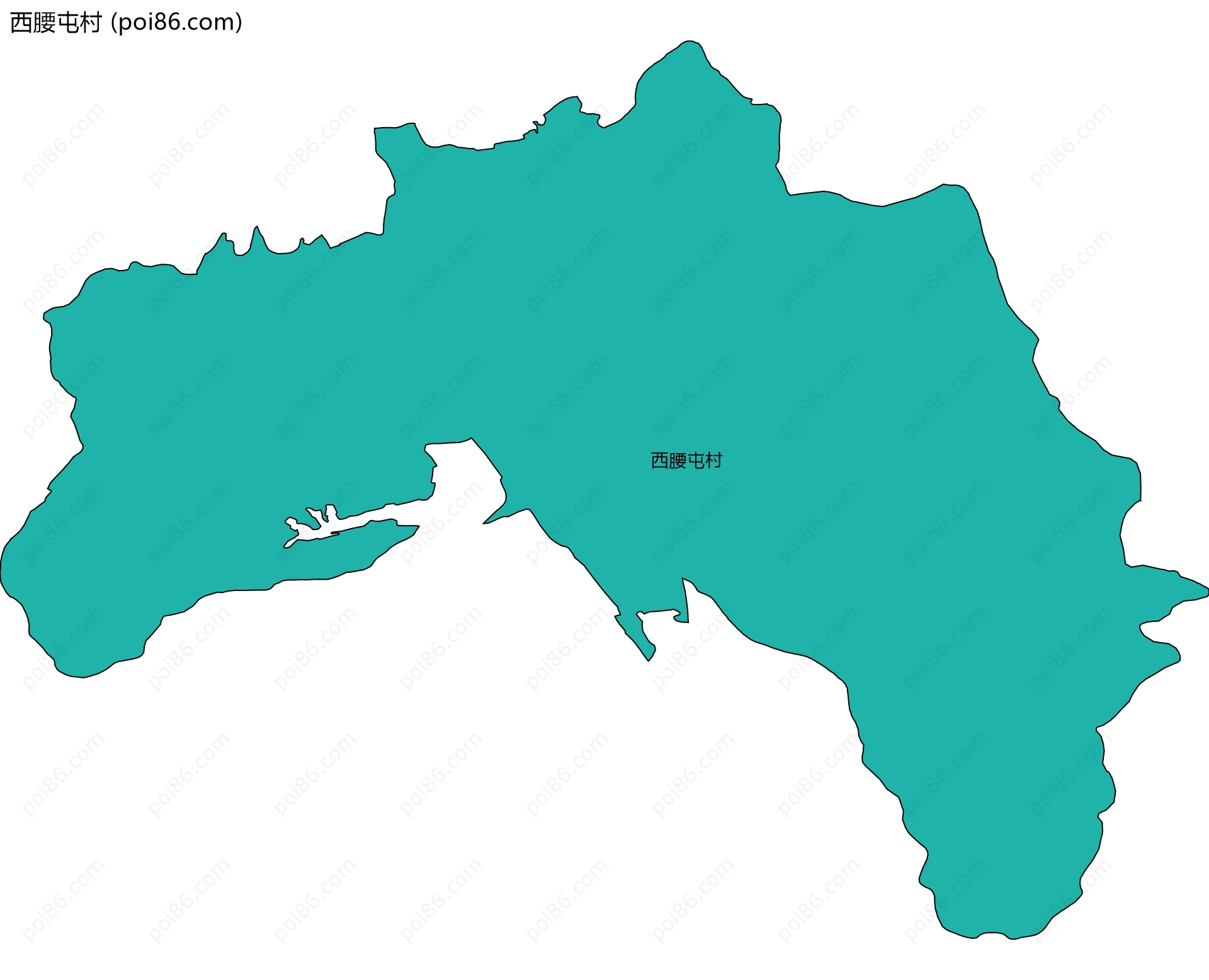 西腰屯村边界地图